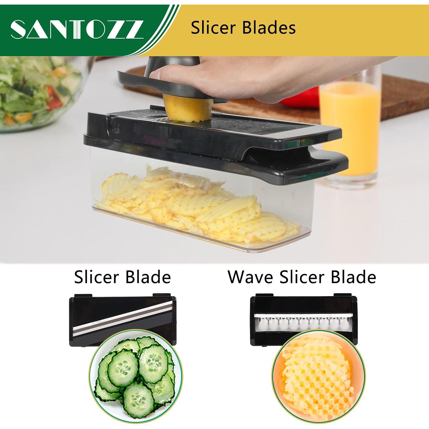 Picador de Verduras Multifuncional SANTOZZ con Contenedor 0.68 kg