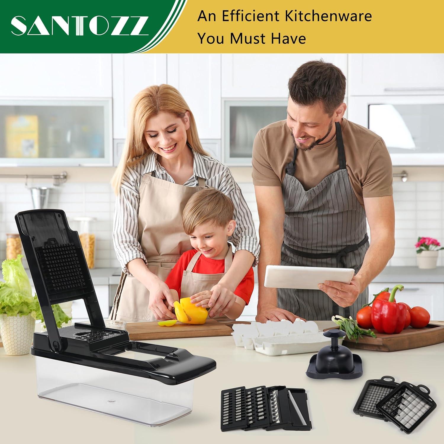 Picador de Verduras Multifuncional SANTOZZ con Contenedor 0.68 kg