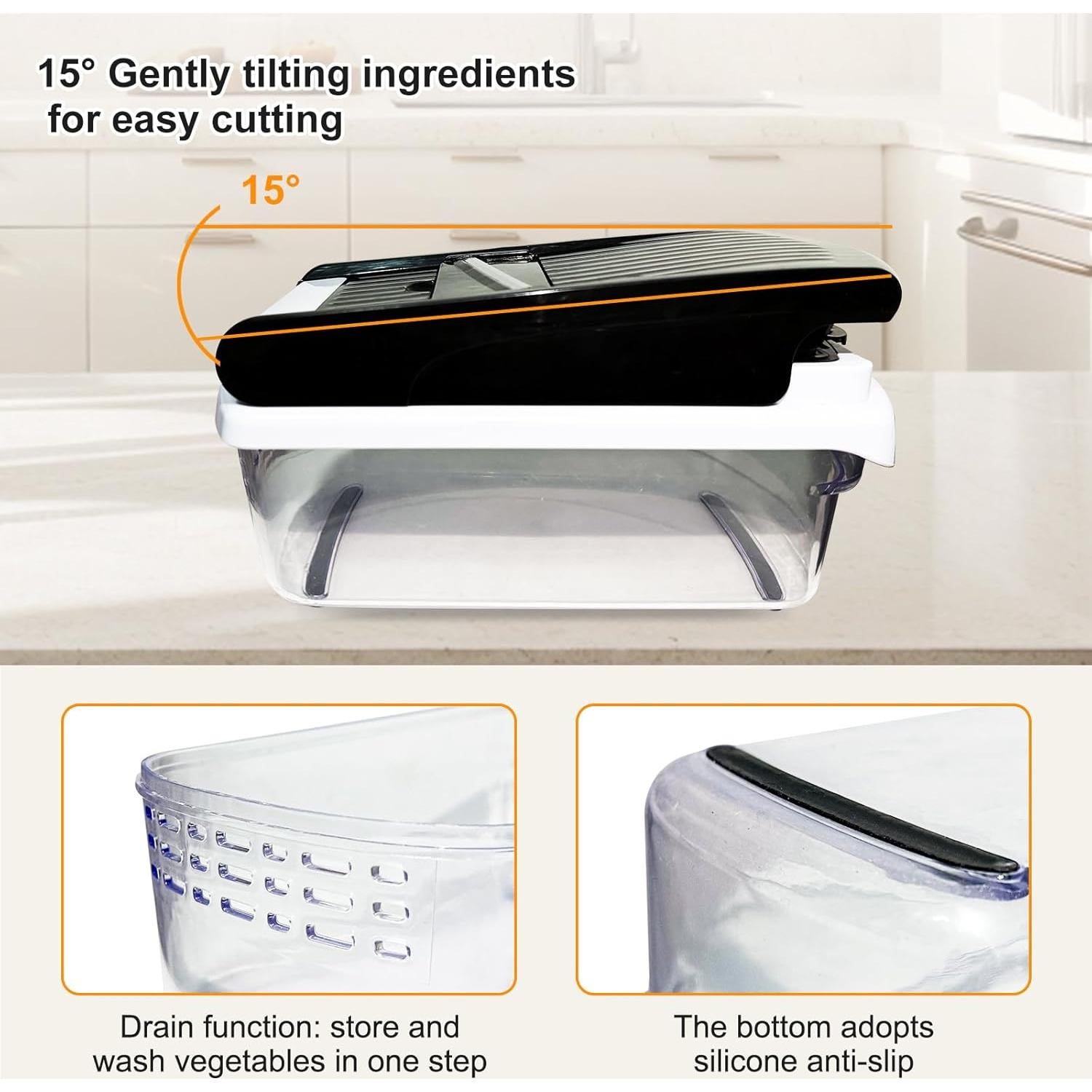 Picador de Verduras Strangefly 16 en 1 con Contenedor 1.5L