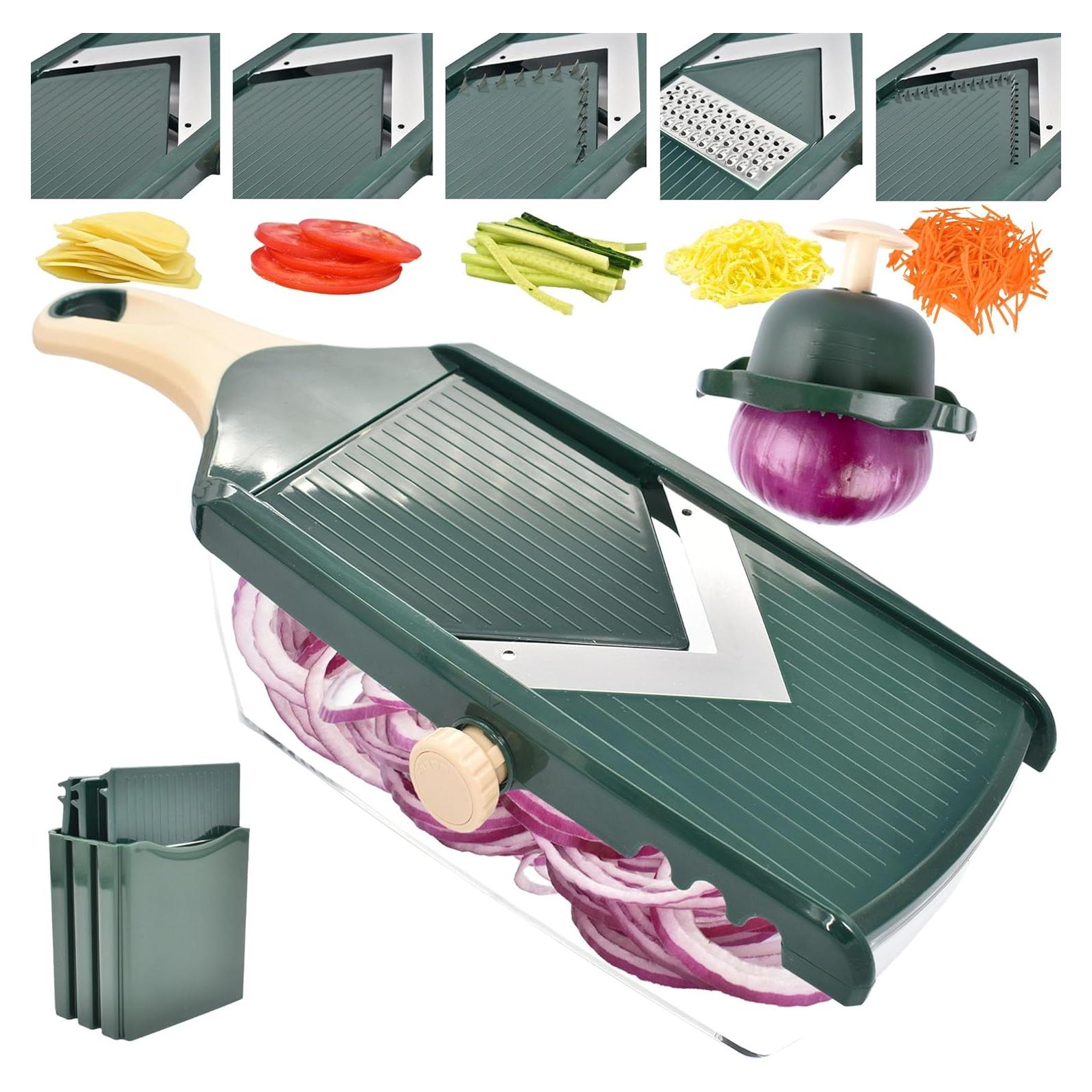 Rebanador Mandolina Ajustable NACOLUS con Cuchillas Intercambiables