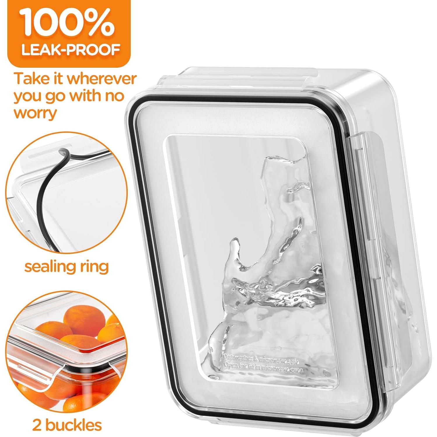 40 PCS Contenedores de Almacenamiento HOMETALL Herméticos 1500 ML