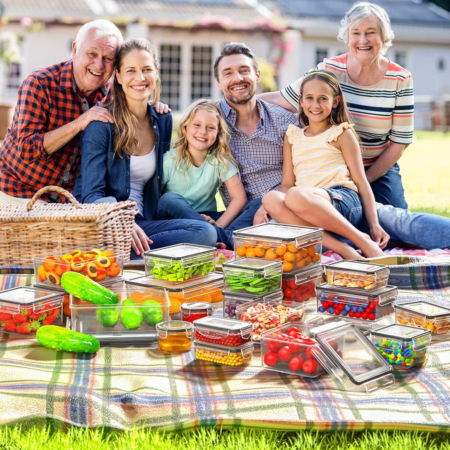 40 PCS Contenedores de Almacenamiento HOMETALL Herméticos 1500 ML