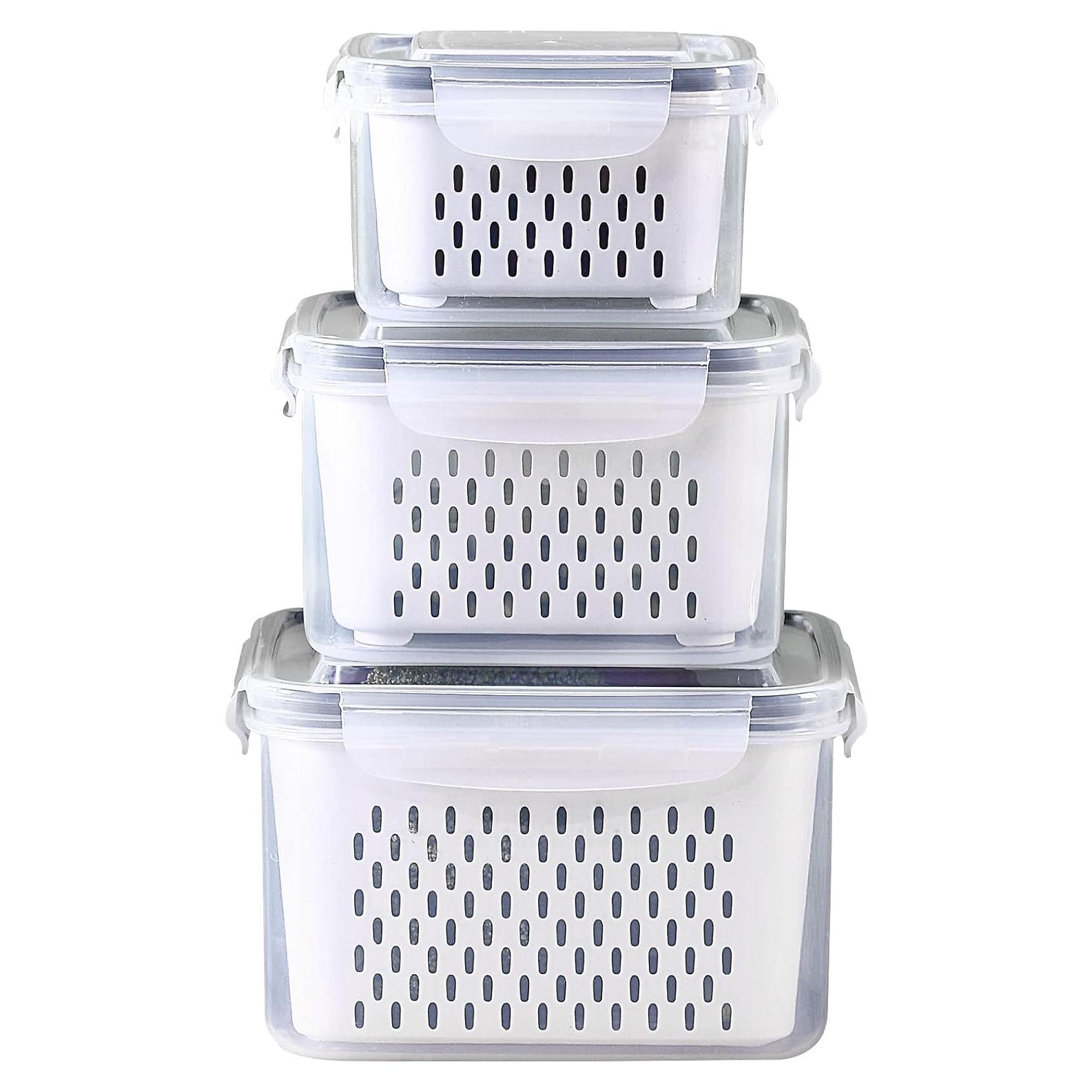 Juego de 3 Contenedores de Almacenamiento Ronanemon 0.8L a 3.1L