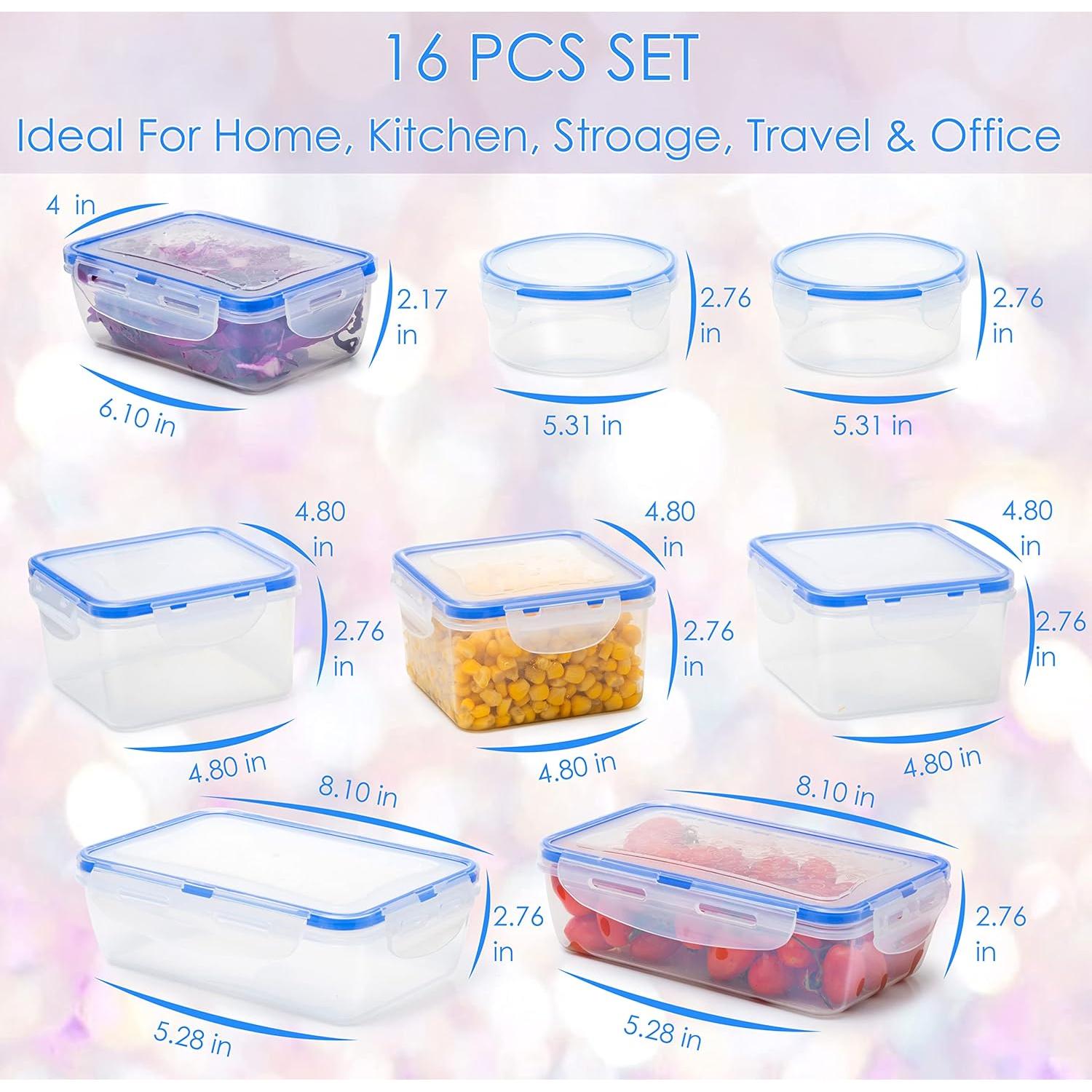 Contenedores de Almacenamiento de Alimentos Moss & Stone 16 Piezas