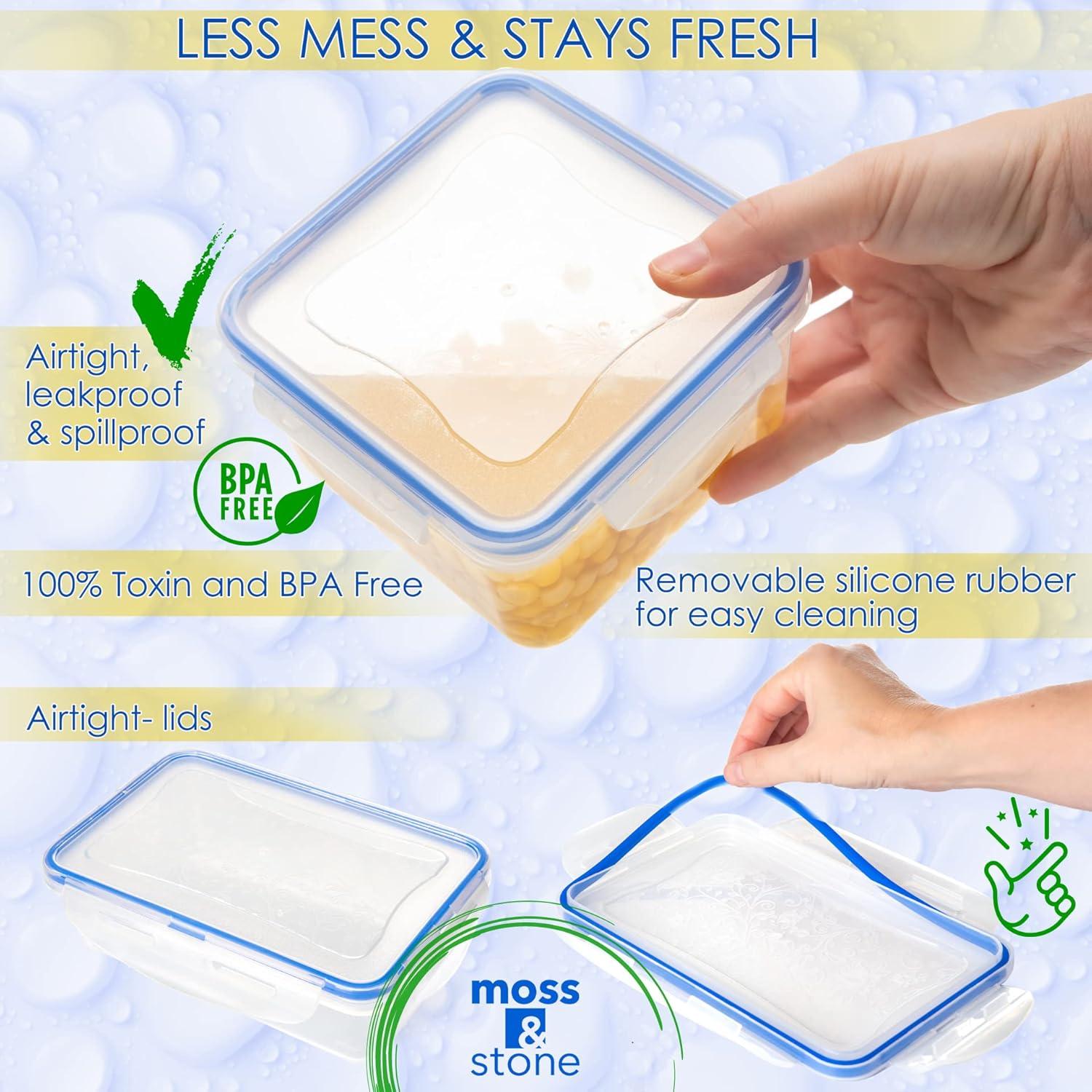 Contenedores de Almacenamiento de Alimentos Moss & Stone 16 Piezas