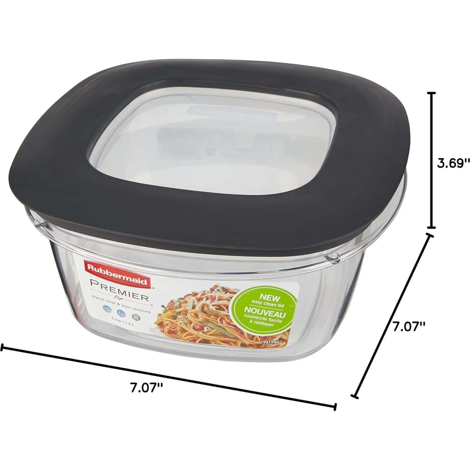 Contenedor de Almacenamiento Rubbermaid Premier 5 Tazas Libre de BPA