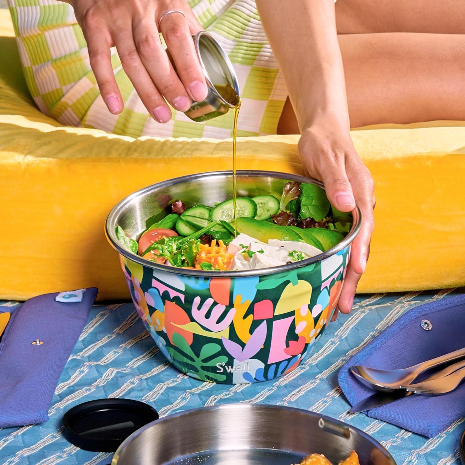 Kit de Tazón para Ensalada S'well 1.89L Acero Inoxidable A Prueba de Fugas