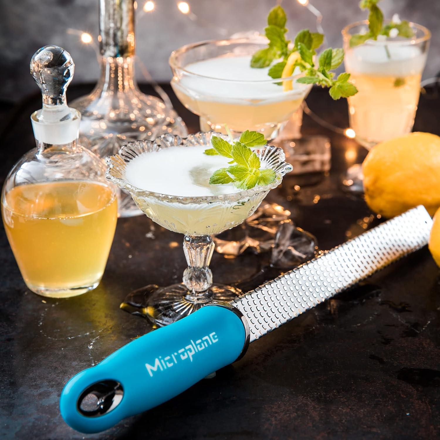 Rallador Zester Microplane Premium Acero Inoxidable Azul 32cm