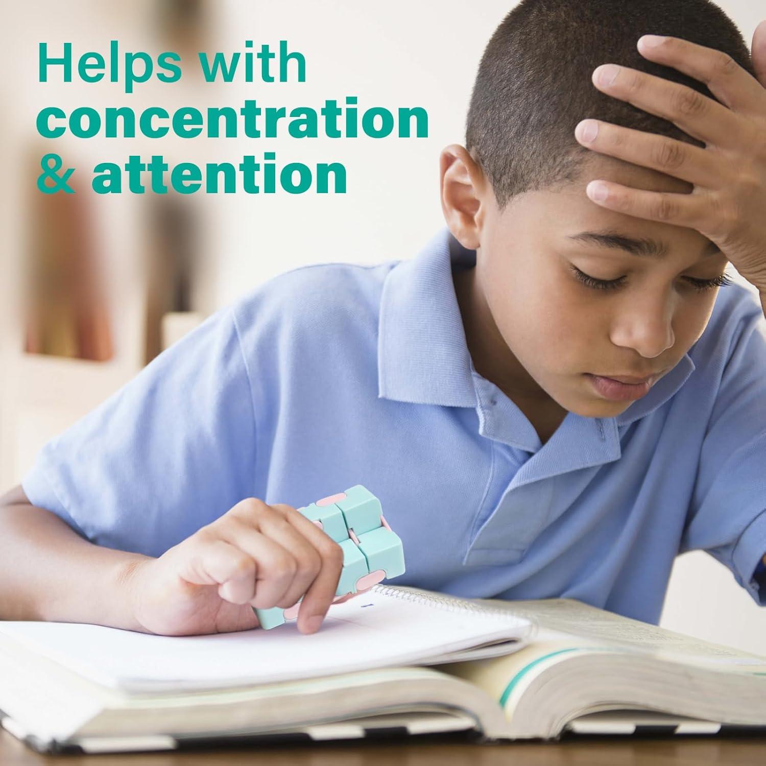 Cubo Infinito WUQID Juguete Antiestrés Azul Macaron