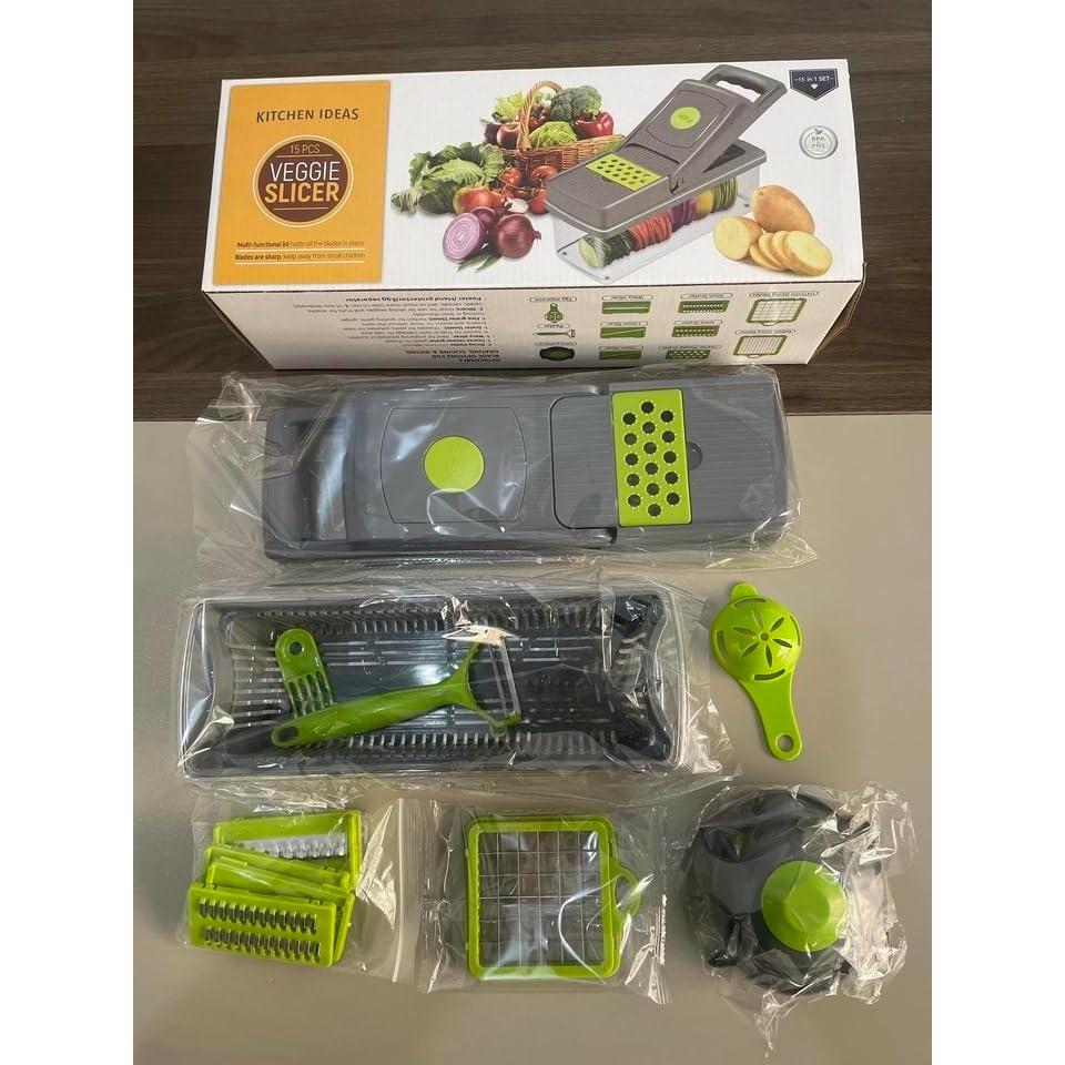 Mandolina de Cocina 15 en 1 Genérico - Picador y Rallador