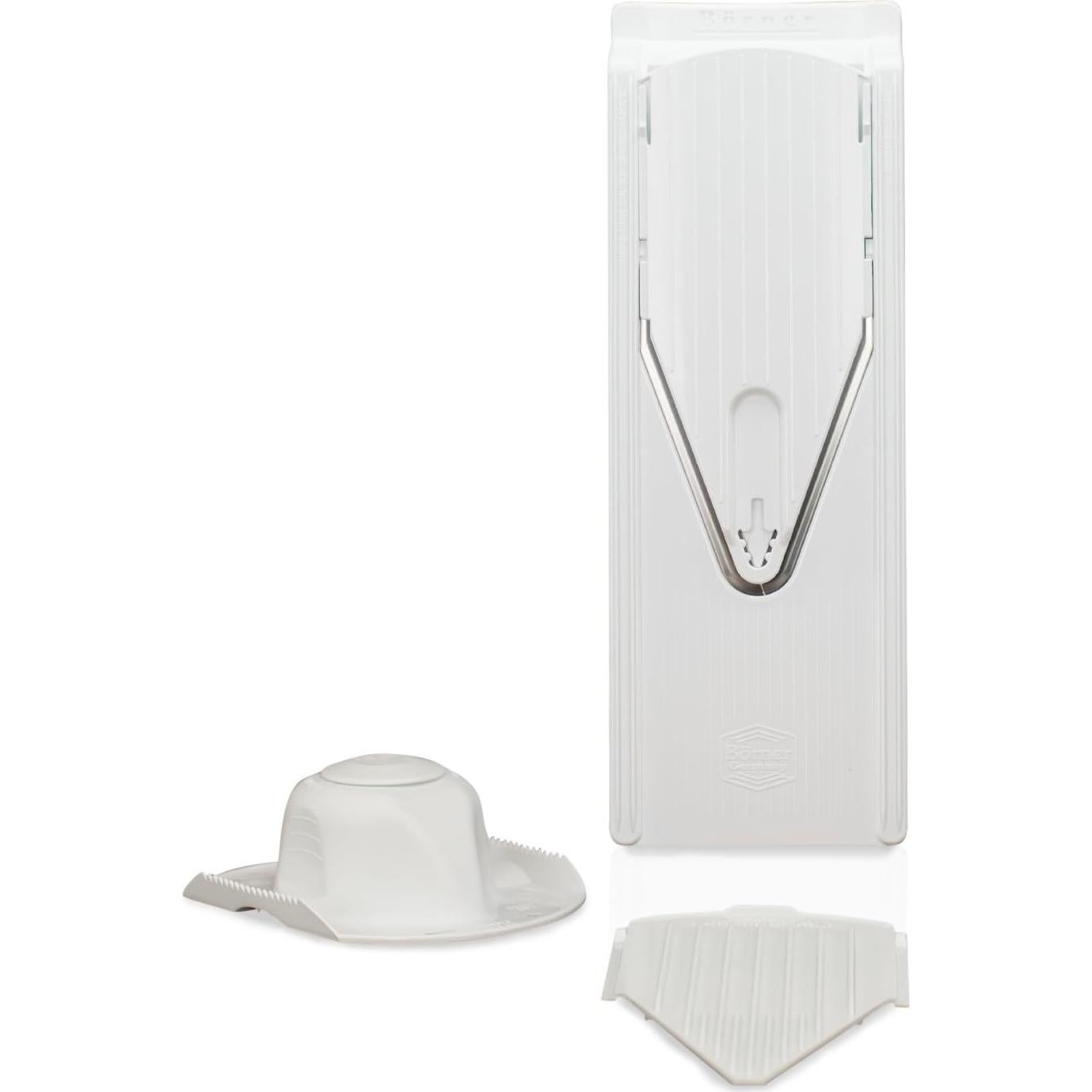 Mandolina Cortadora Börner V3 - Acero Inoxidable, Ajustable, Blanco
