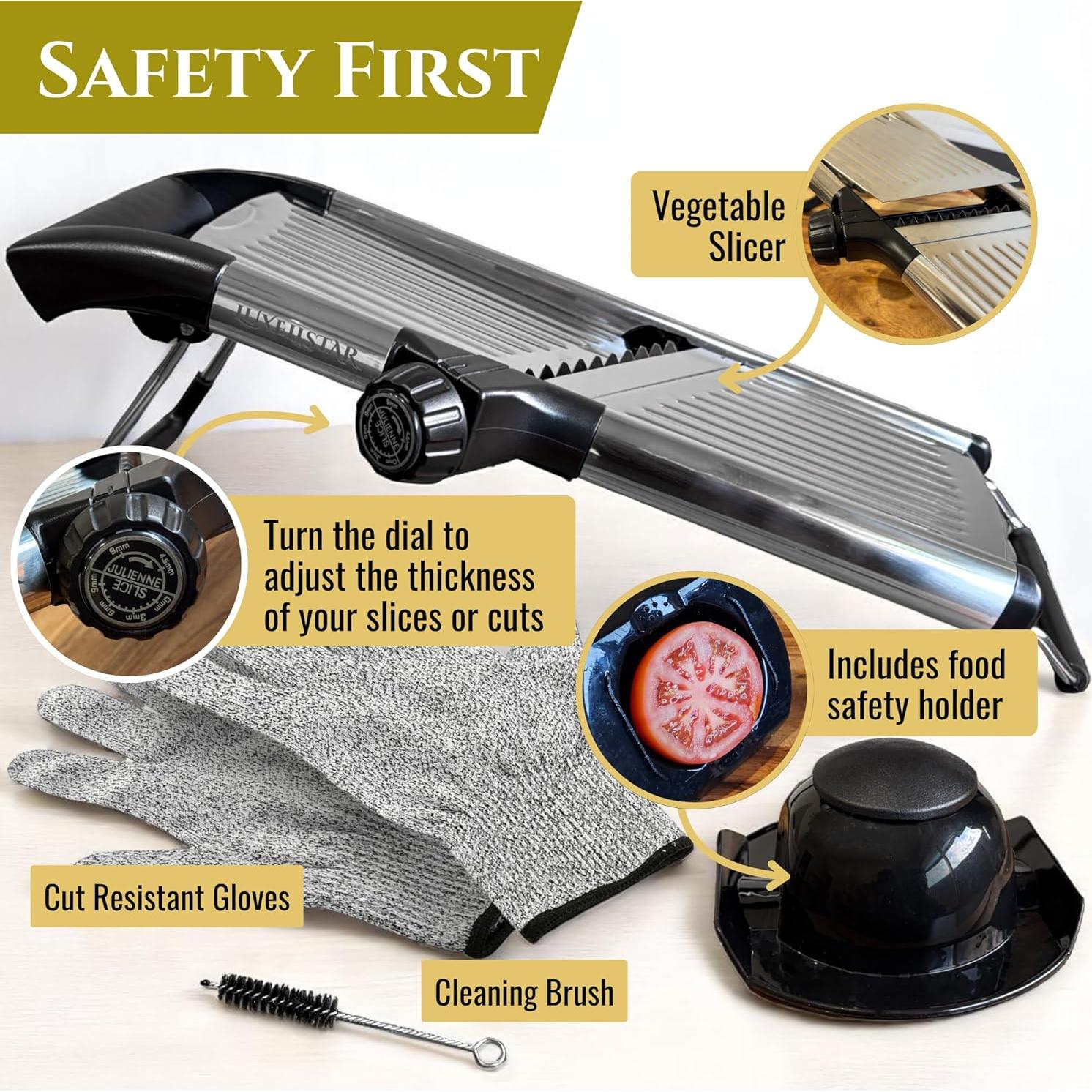 Mandolina LUXELLSTAR Acero Inoxidable Ajustable 1-9mm