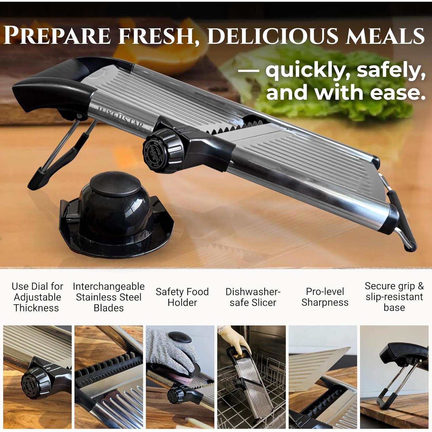 Mandolina LUXELLSTAR Acero Inoxidable Ajustable 1-9mm