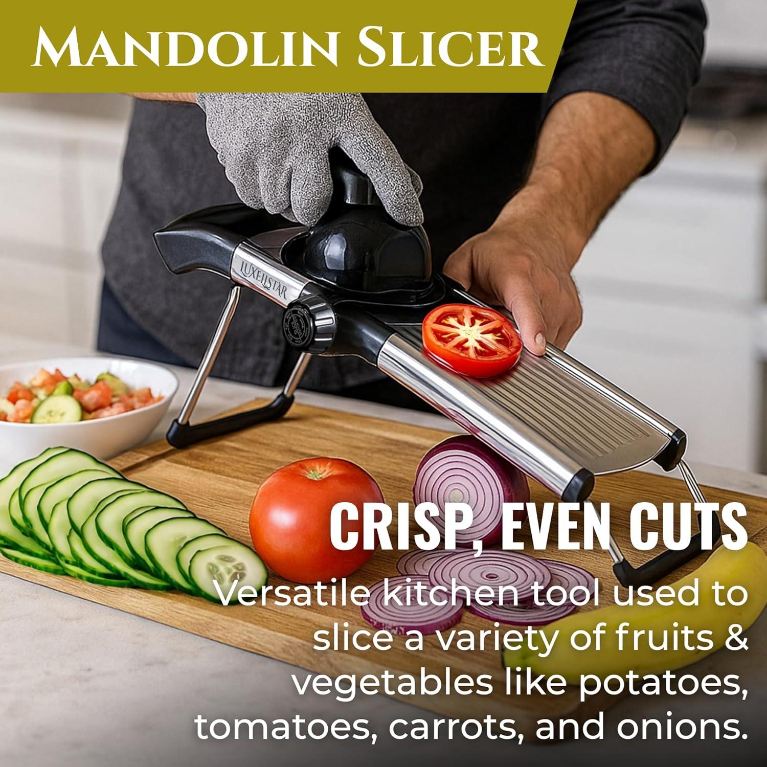 Mandolina LUXELLSTAR Acero Inoxidable Ajustable 1-9mm