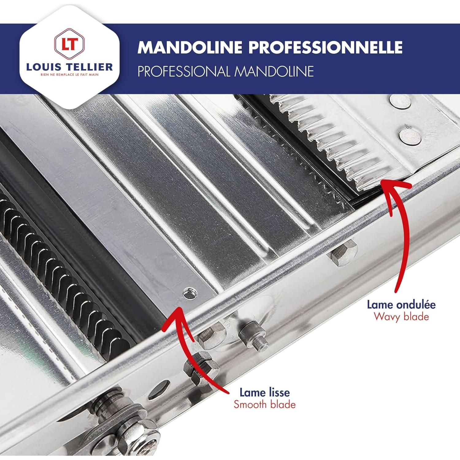 Mandolina de Acero Inoxidable Bron Coucke 3601 Gris Manual