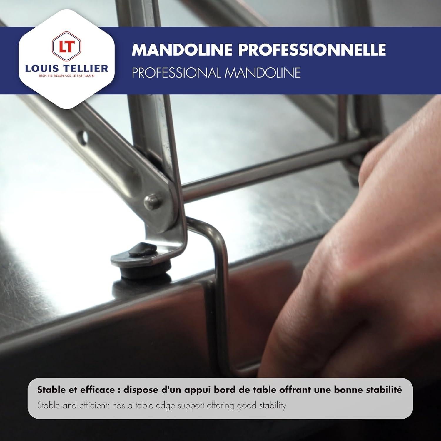 Mandolina de Acero Inoxidable Bron Coucke 3601 Gris Manual