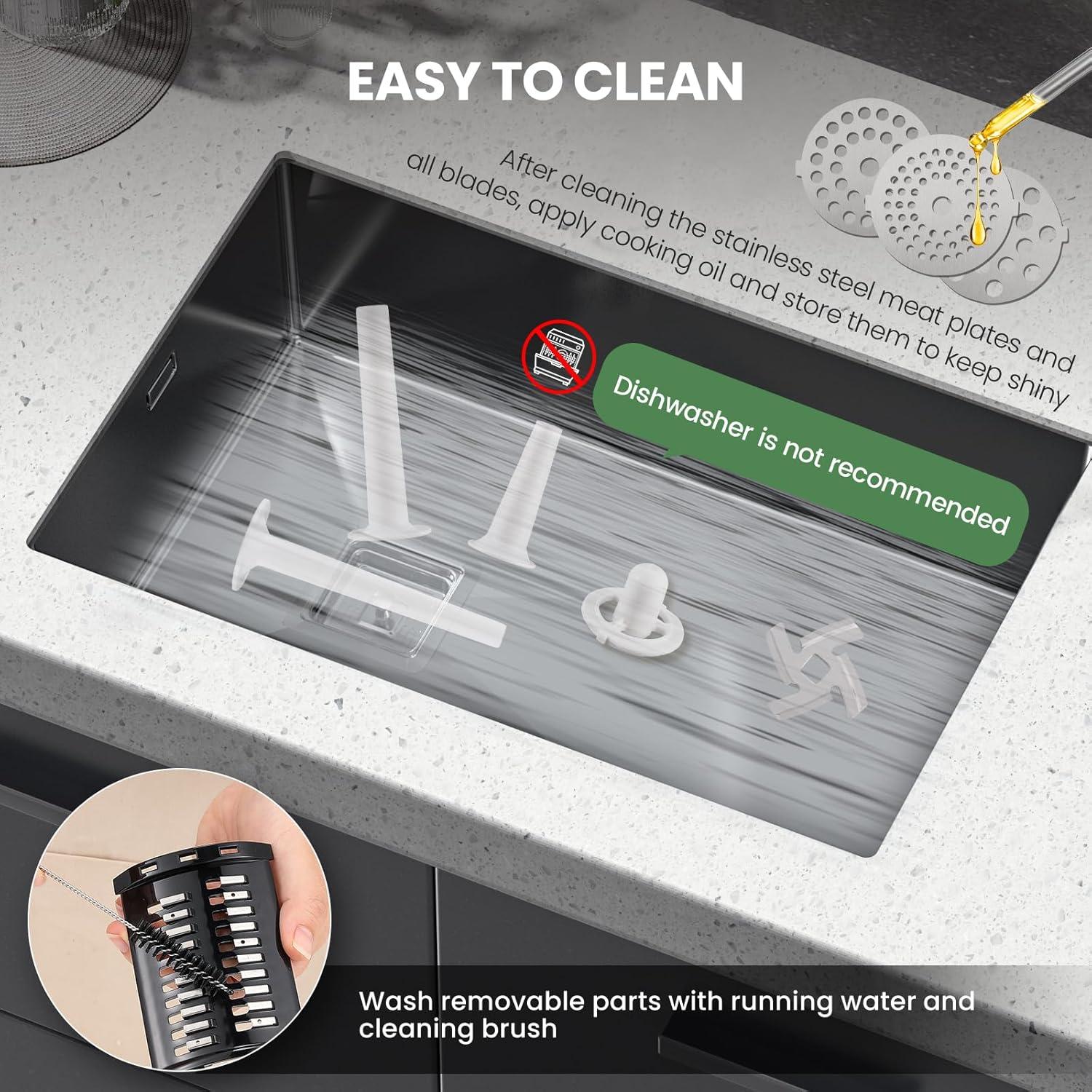 Picadora de Carne Eléctrica Huanyu 250W Multifuncional