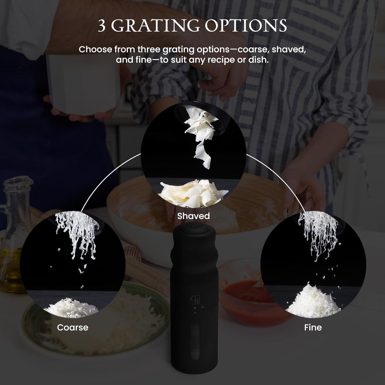 Rallador Eléctrico Black Rain GR4005 con 3 Cuchillas Intercambiables