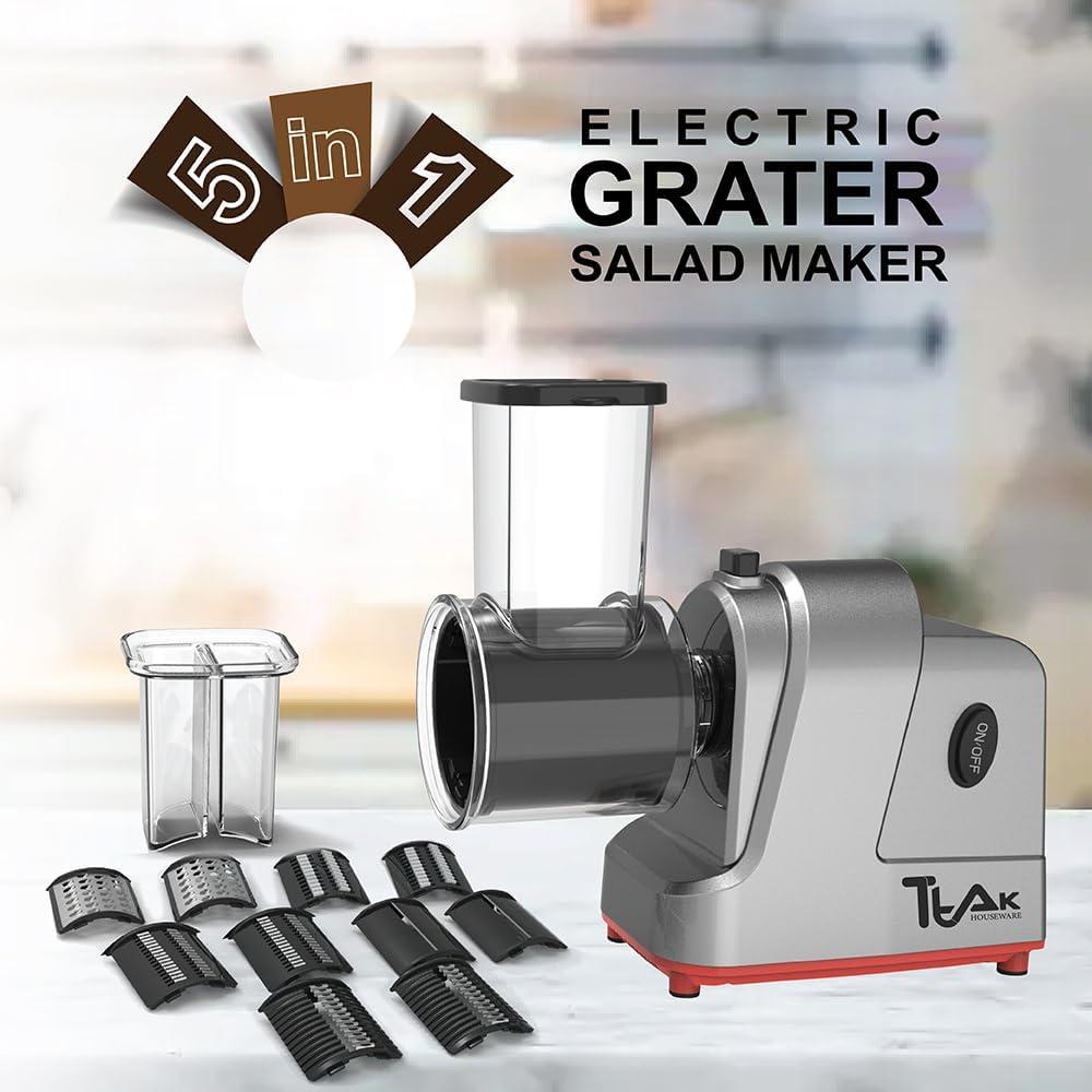 Rallador de Queso Eléctrico TtAk HOUSEWARE 250W 5 Cuchillas