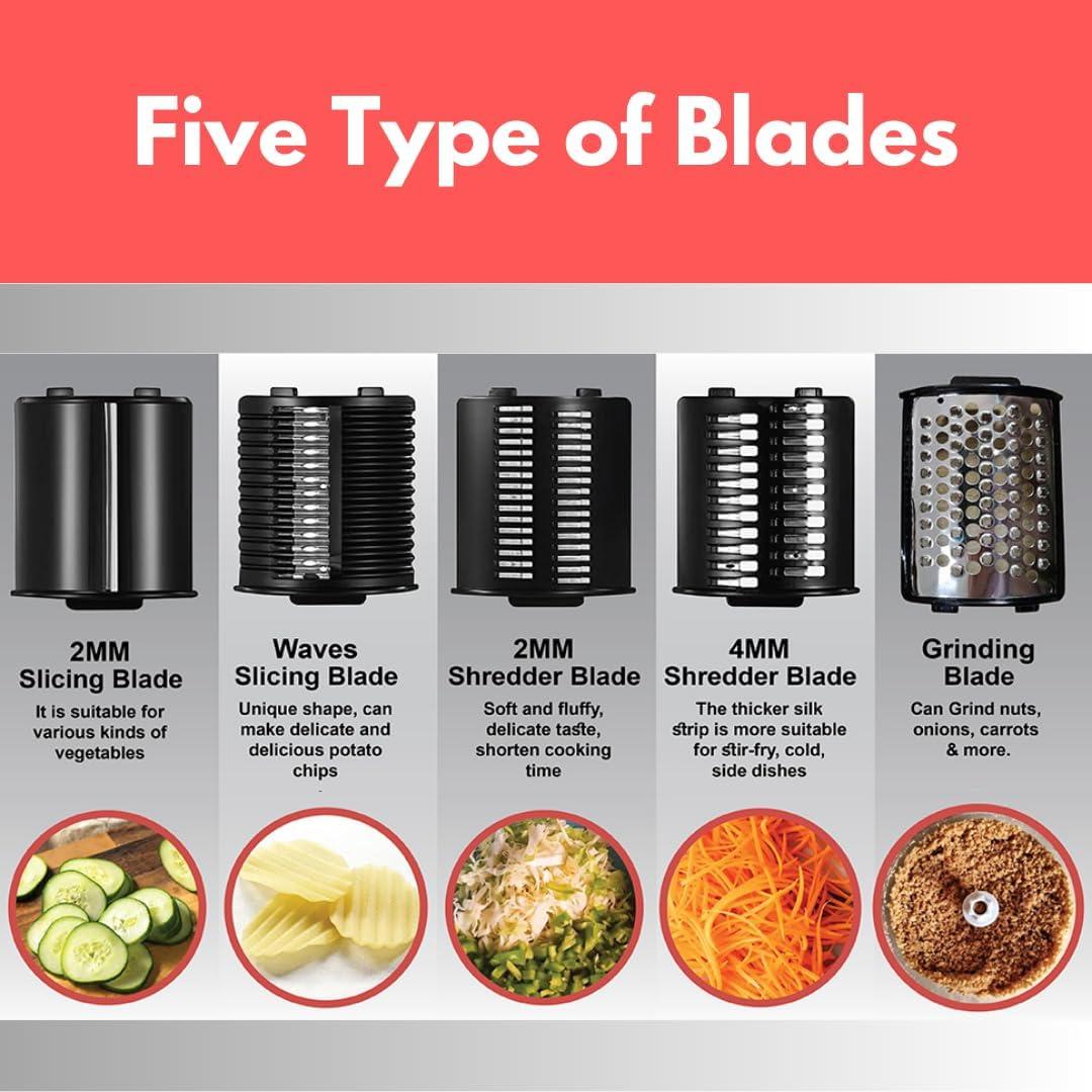 Rallador de Queso Eléctrico TtAk HOUSEWARE 250W 5 Cuchillas