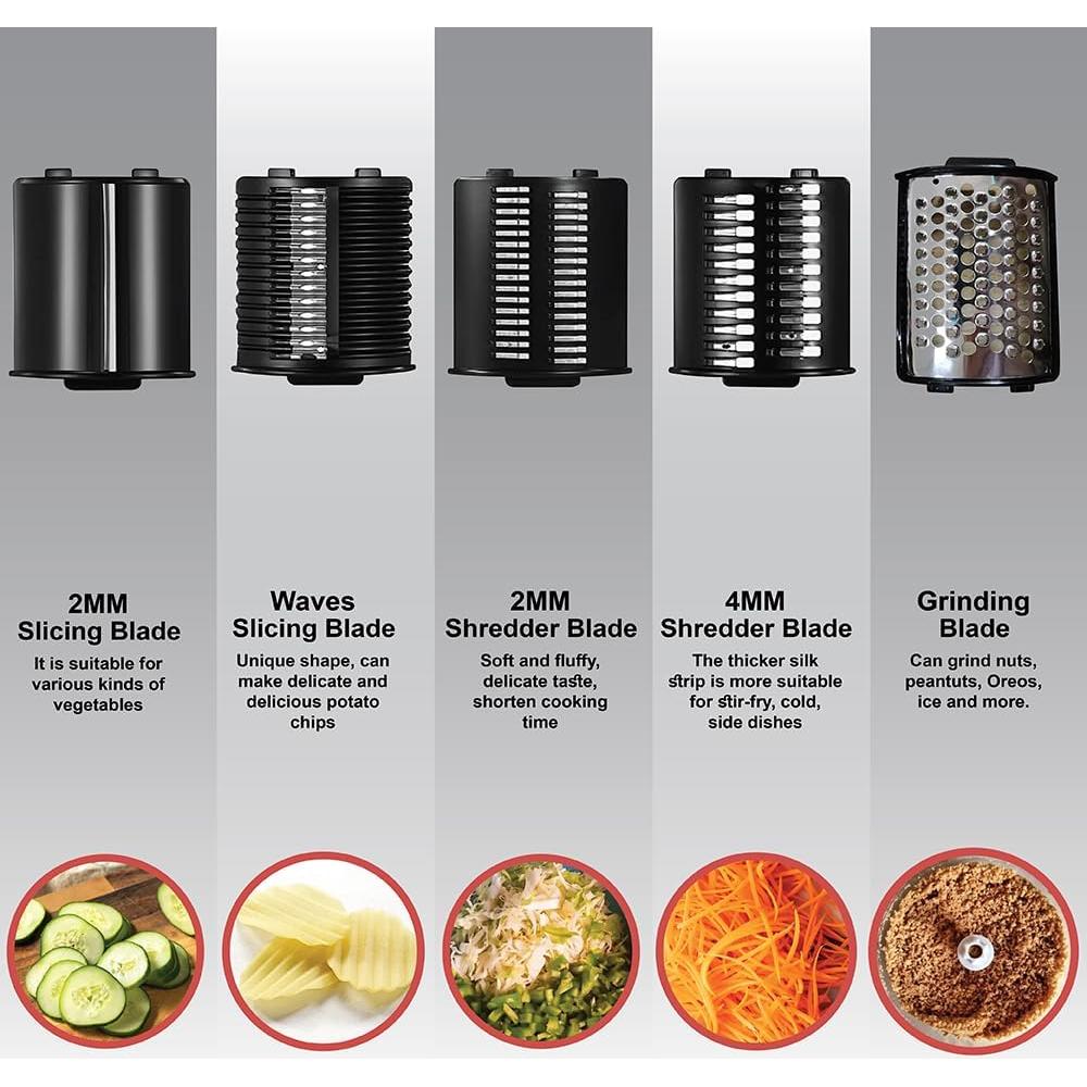 Rallador de Queso Eléctrico TtAk HOUSEWARE 250W 5 Cuchillas