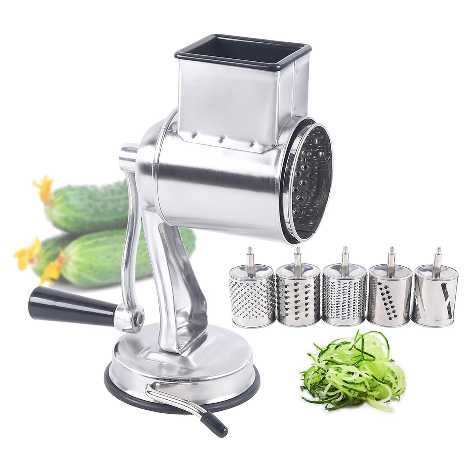 Rallador Rotatorio de Acero Inoxidable HYYKJ-US con 5 Cuchillas