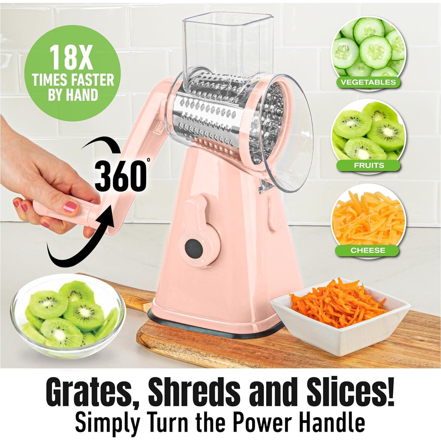 Rallador Rotativo EMSON 6088 de Acero Inoxidable Rosa