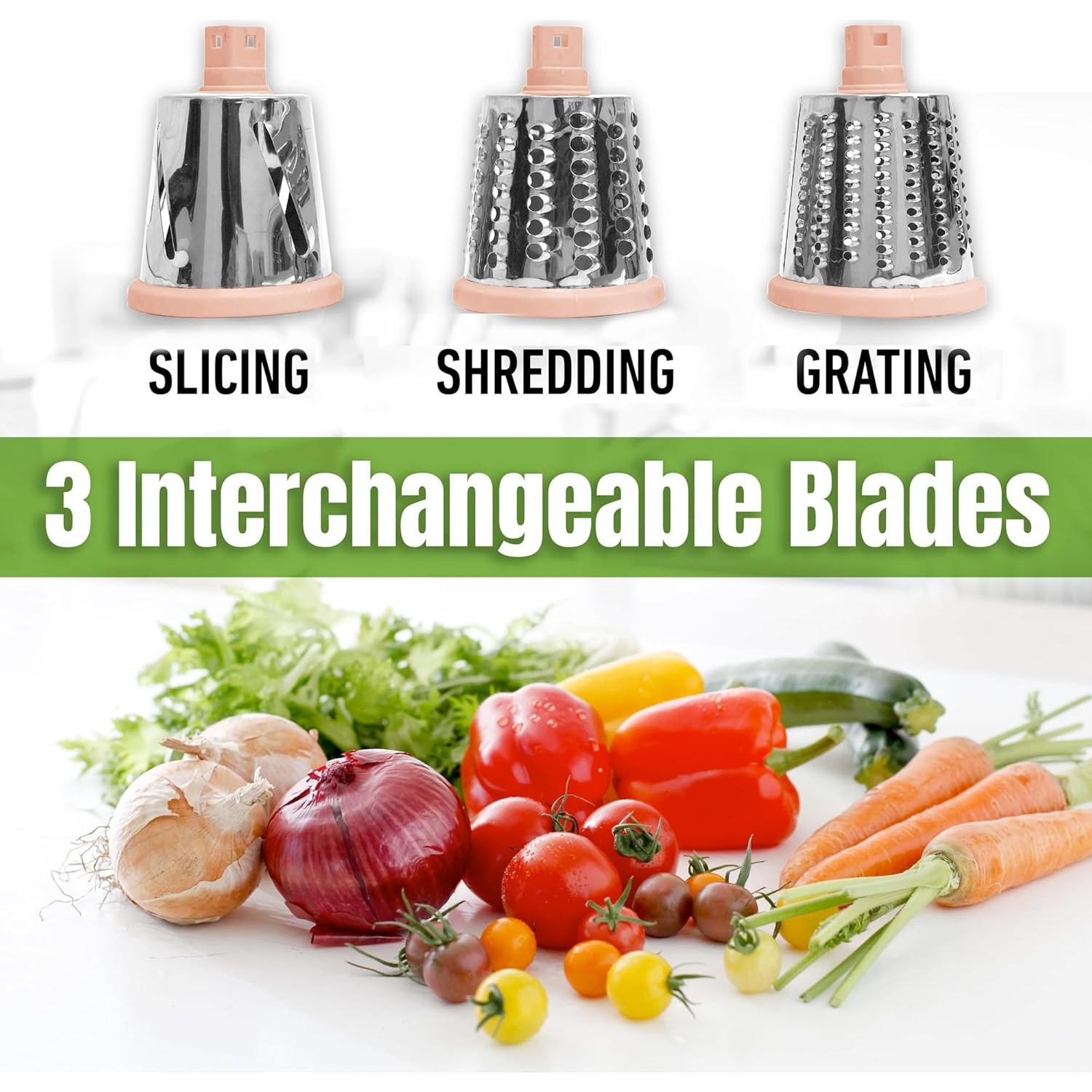 Rallador Rotativo EMSON 6088 de Acero Inoxidable Rosa