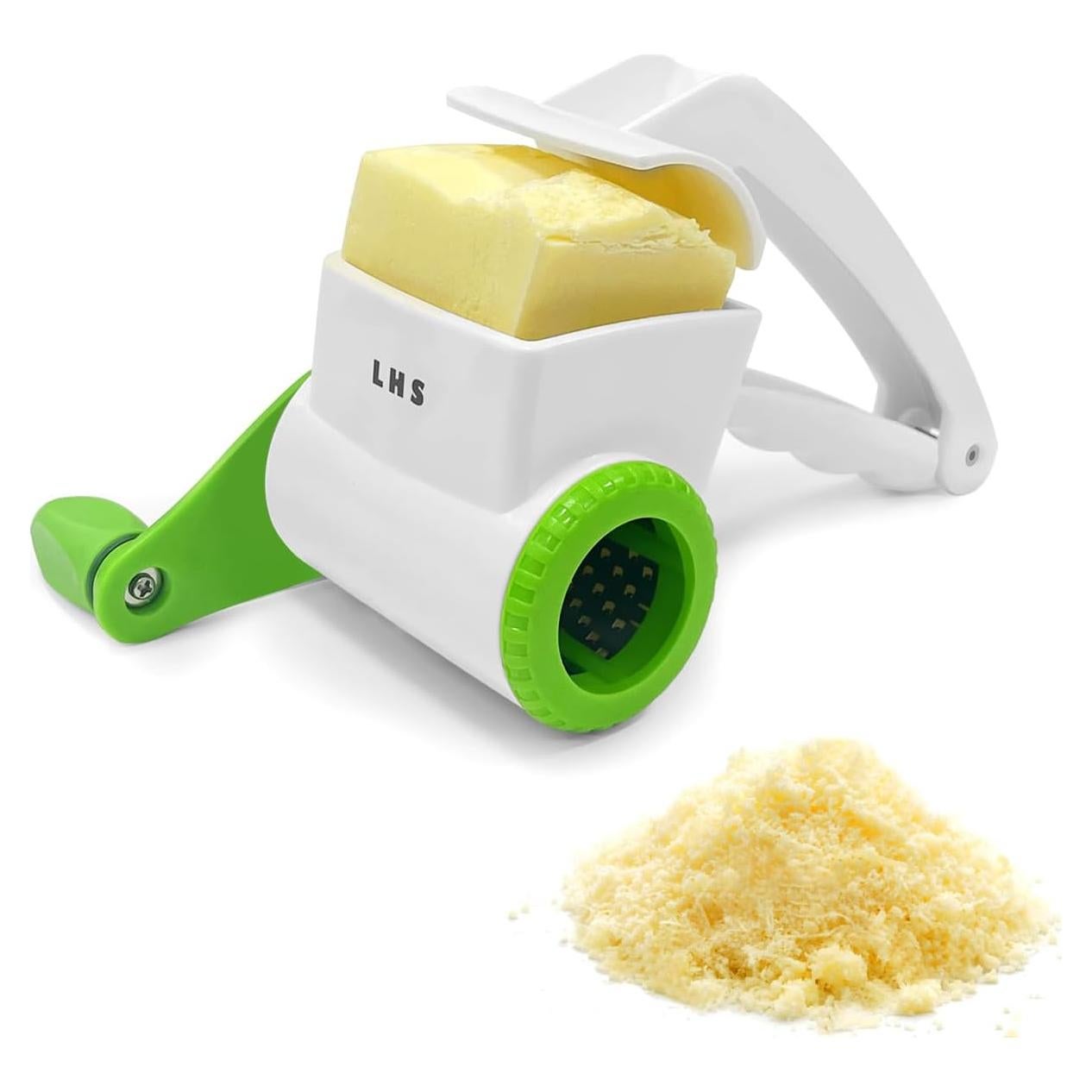 Rallador de Queso Rotativo LHS Manual Acero Inoxidable Verde