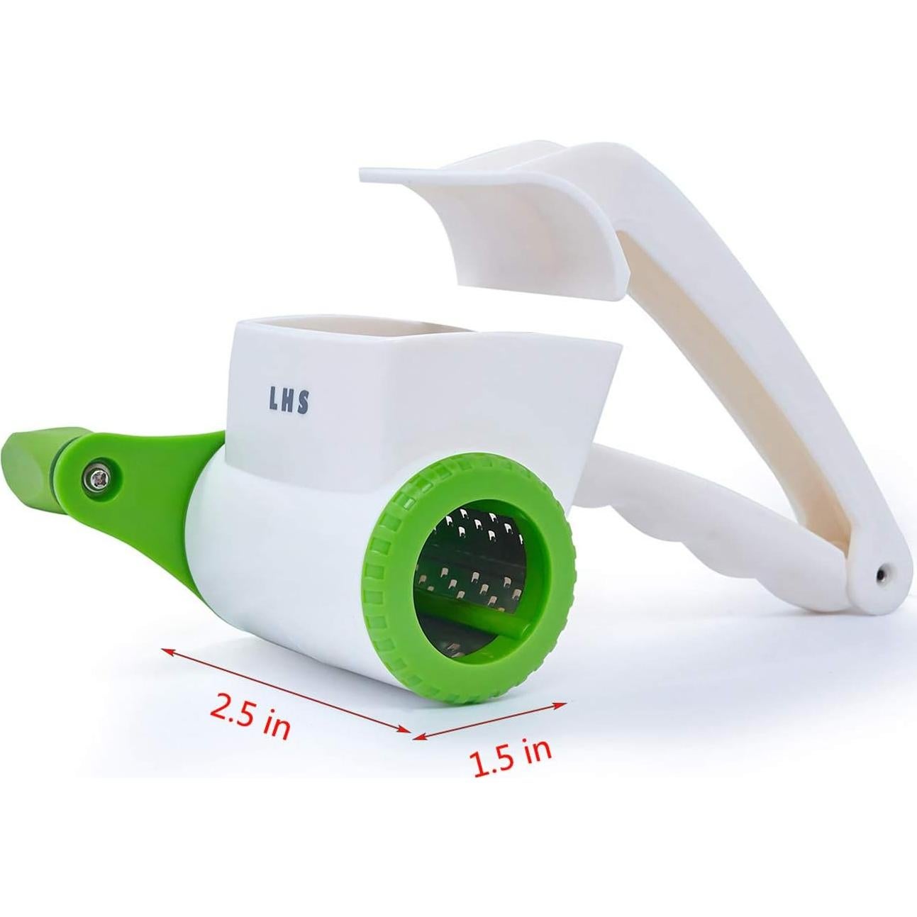 Rallador de Queso Rotativo LHS Manual Acero Inoxidable Verde