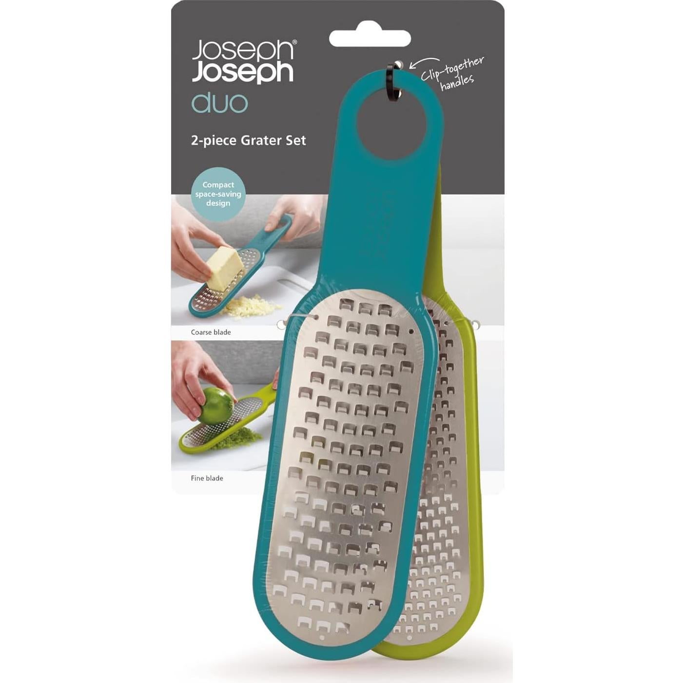 Set de Ralladores de Cocina Joseph Joseph 2 Piezas Acero Inoxidable