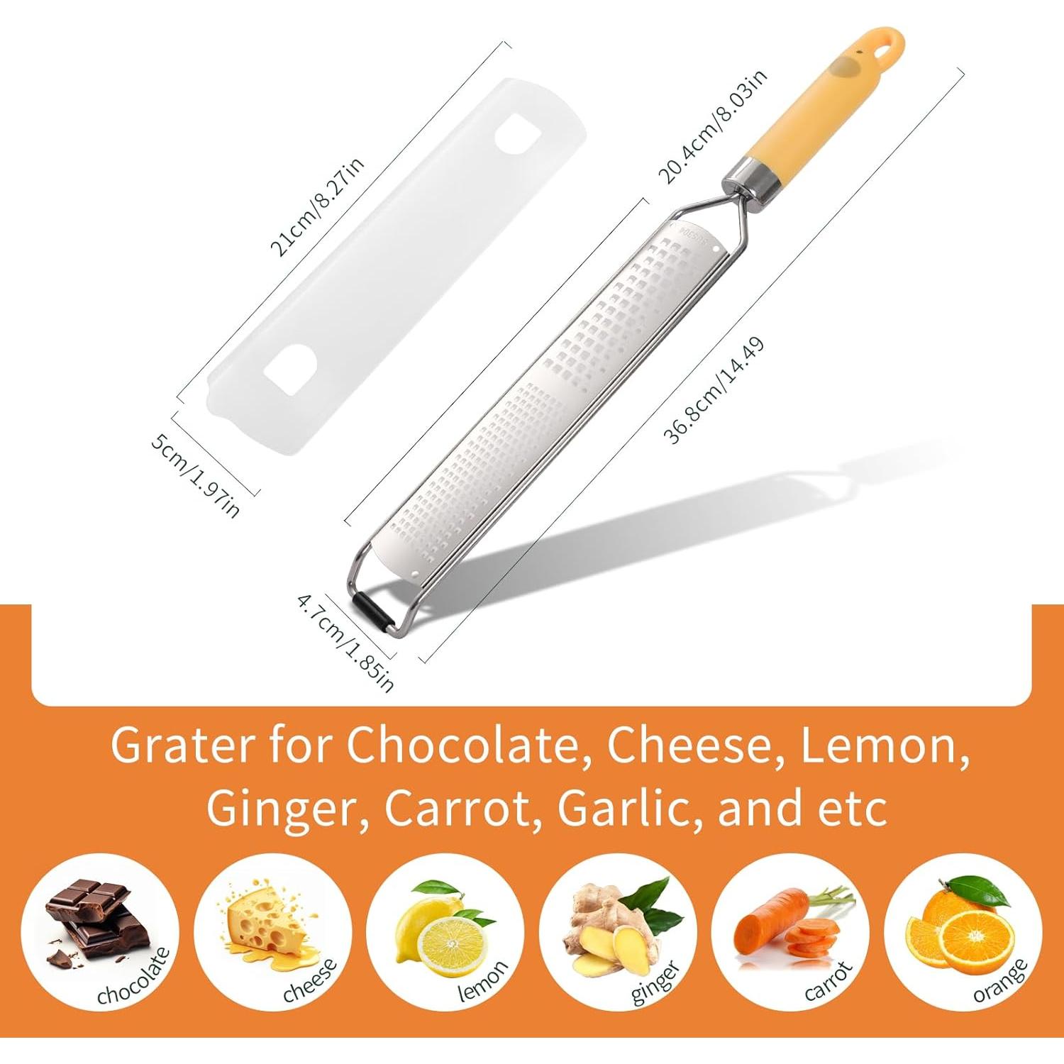 Rallador de Limón y Queso NECOOKS de Acero Inoxidable 2 en 1