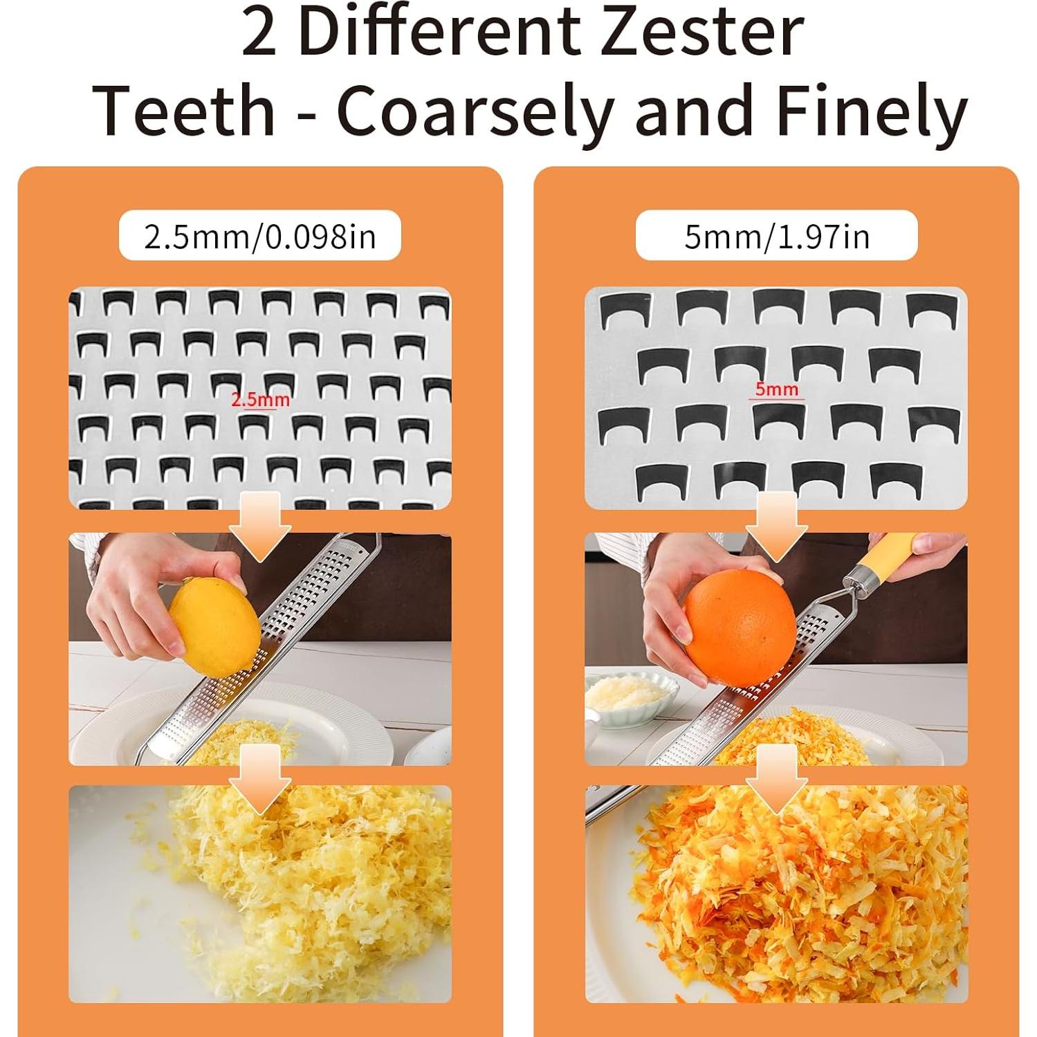 Rallador de Limón y Queso NECOOKS de Acero Inoxidable 2 en 1