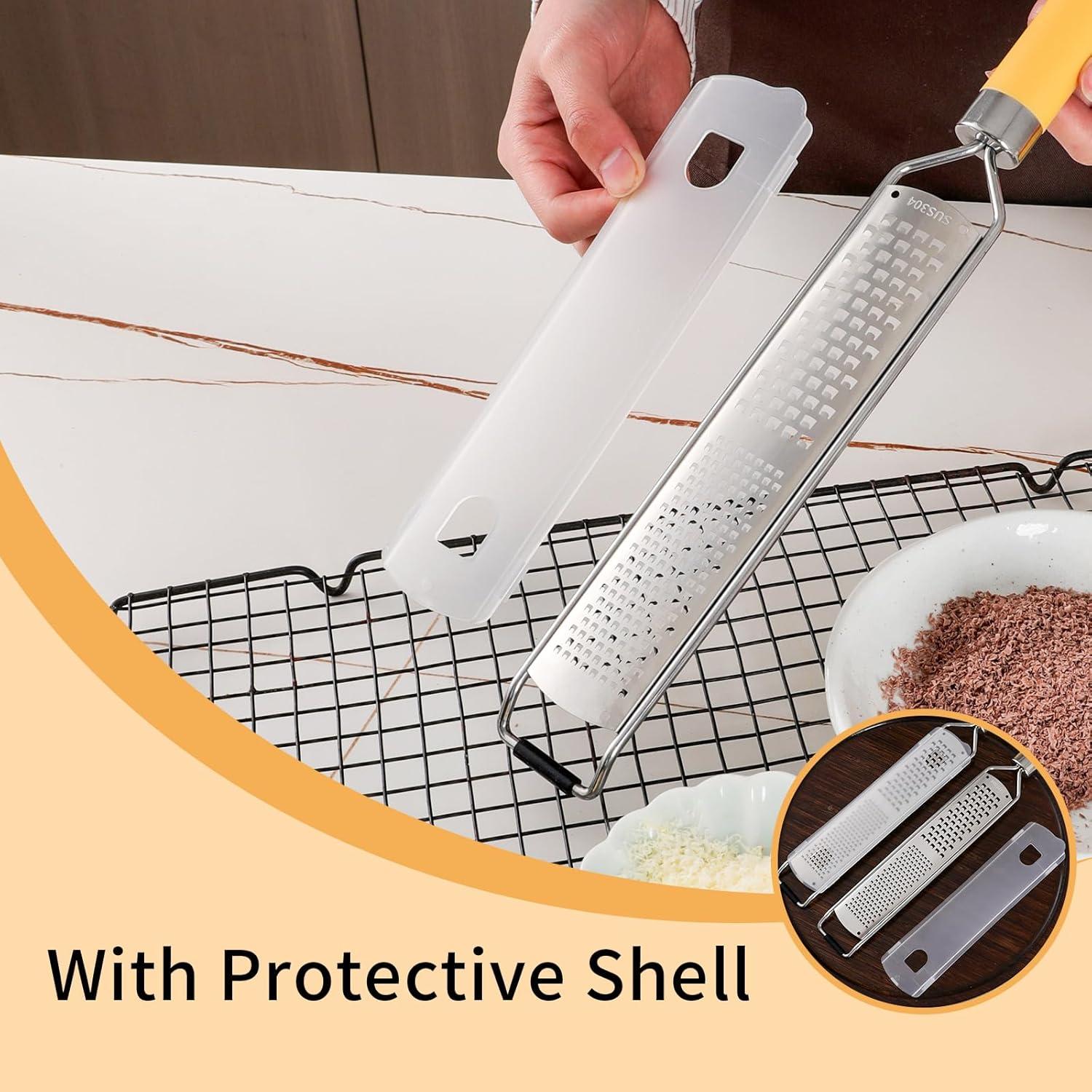 Rallador de Limón y Queso NECOOKS de Acero Inoxidable 2 en 1