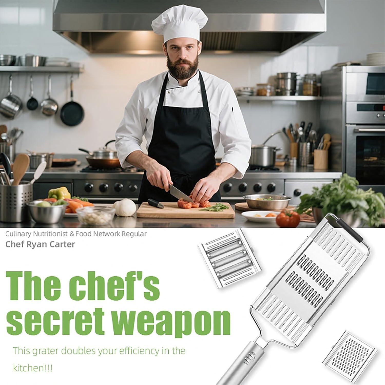 Rallador Multifuncional 4 en 1 JASISS Acero Inoxidable 0.48 kg