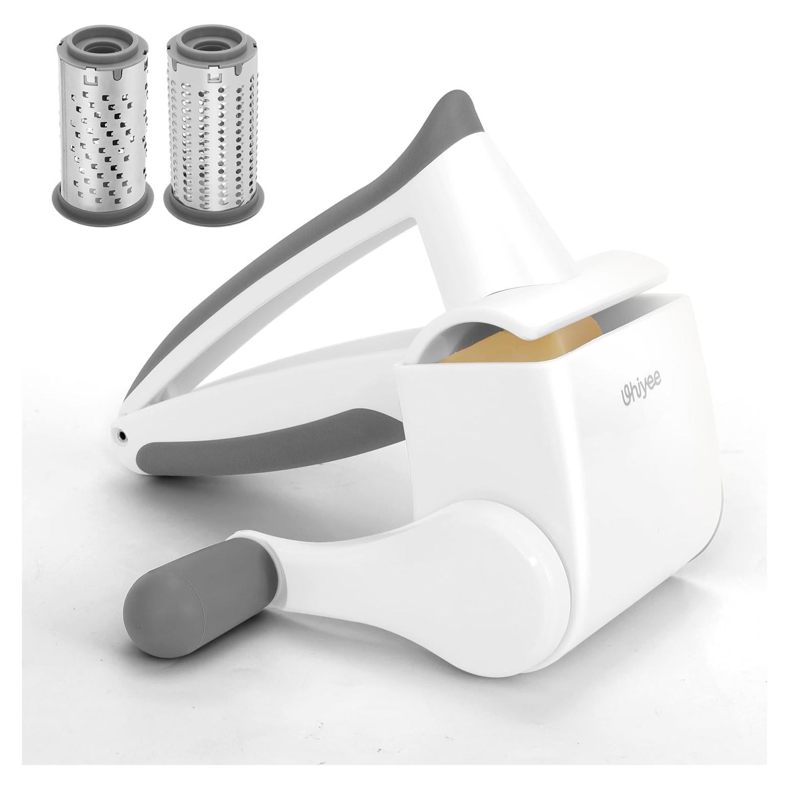 Rallador de Queso UHIYEE Rotativo con Tamices Intercambiables