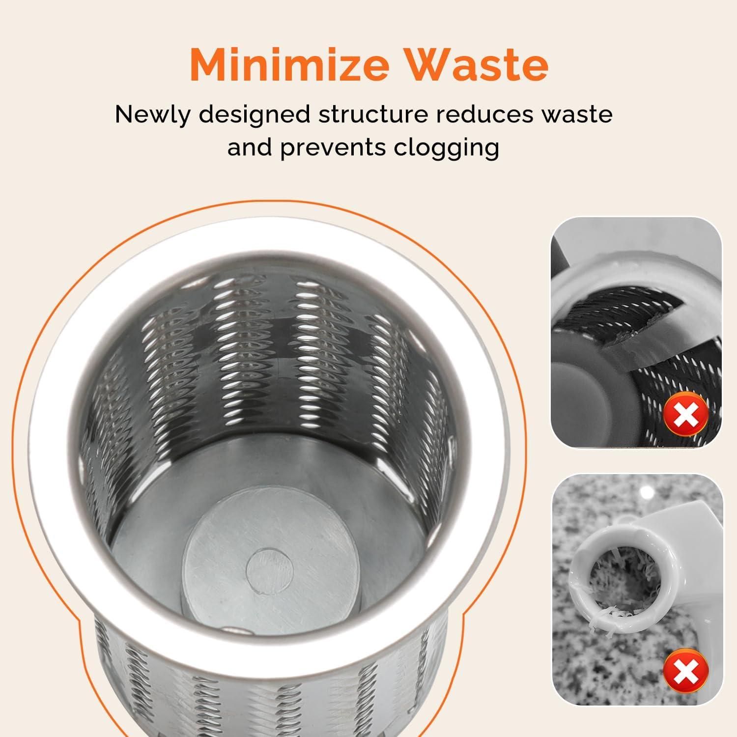 Rallador de Queso UHIYEE Rotativo con Tamices Intercambiables