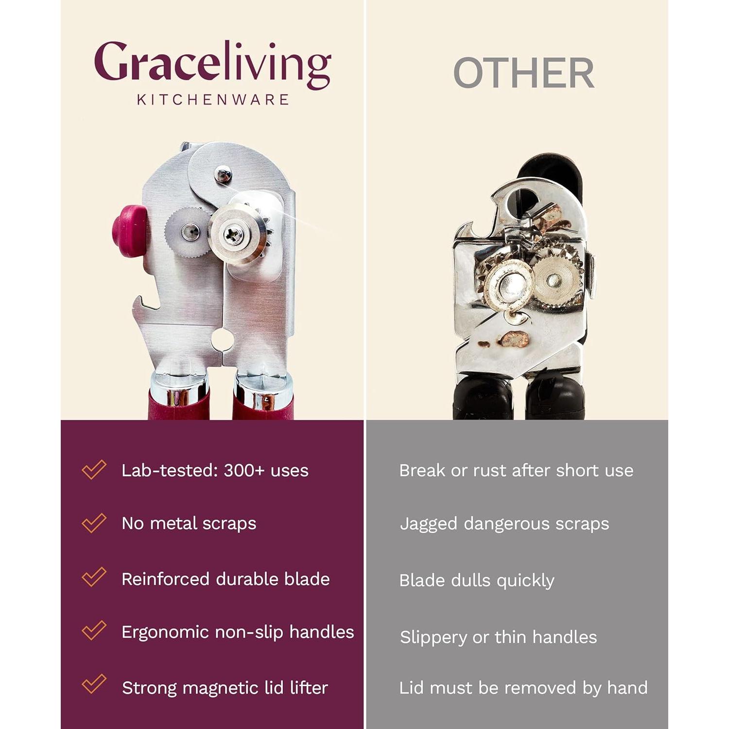 Abrelatas Manual Graceliving Acero Inoxidable Malva 272g