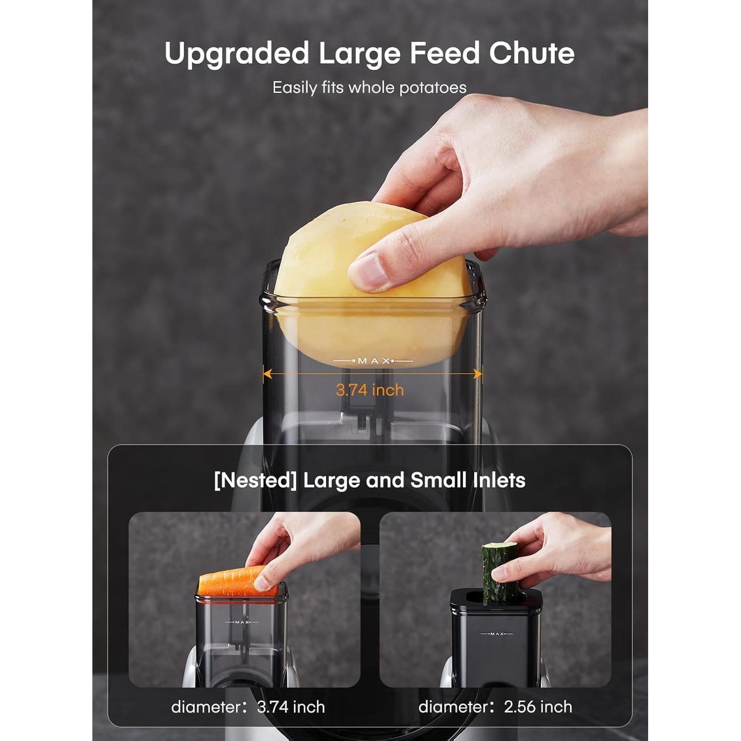 Rallador Eléctrico FOHERE 6 en 1 con Cuchillas Mejoradas