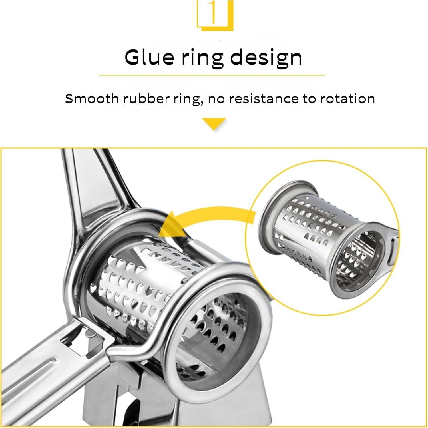 Rallador de Queso Manual Buoikik de Acero Inoxidable 304