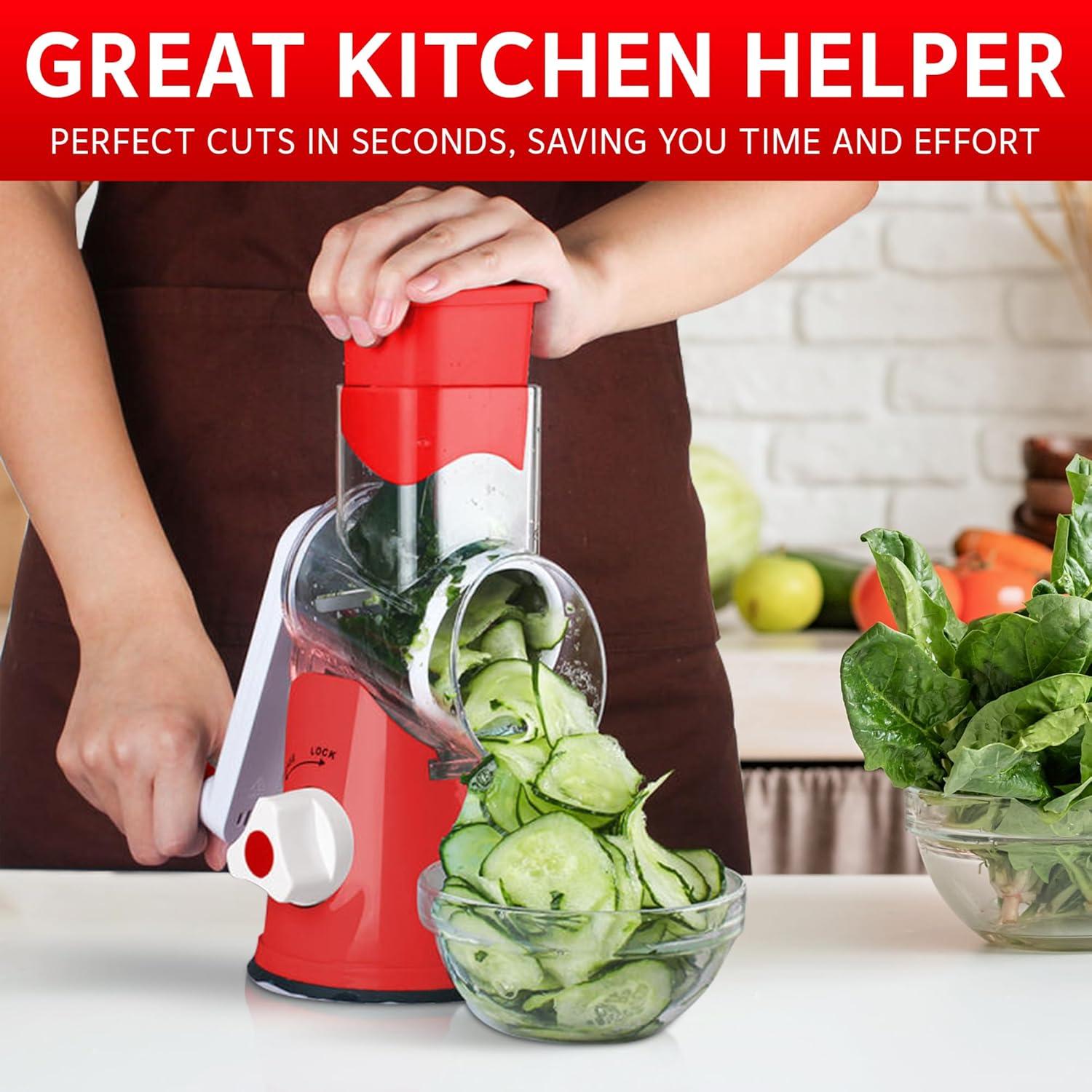 Rallador de Queso Hearthly con 3 Cuchillas Intercambiables