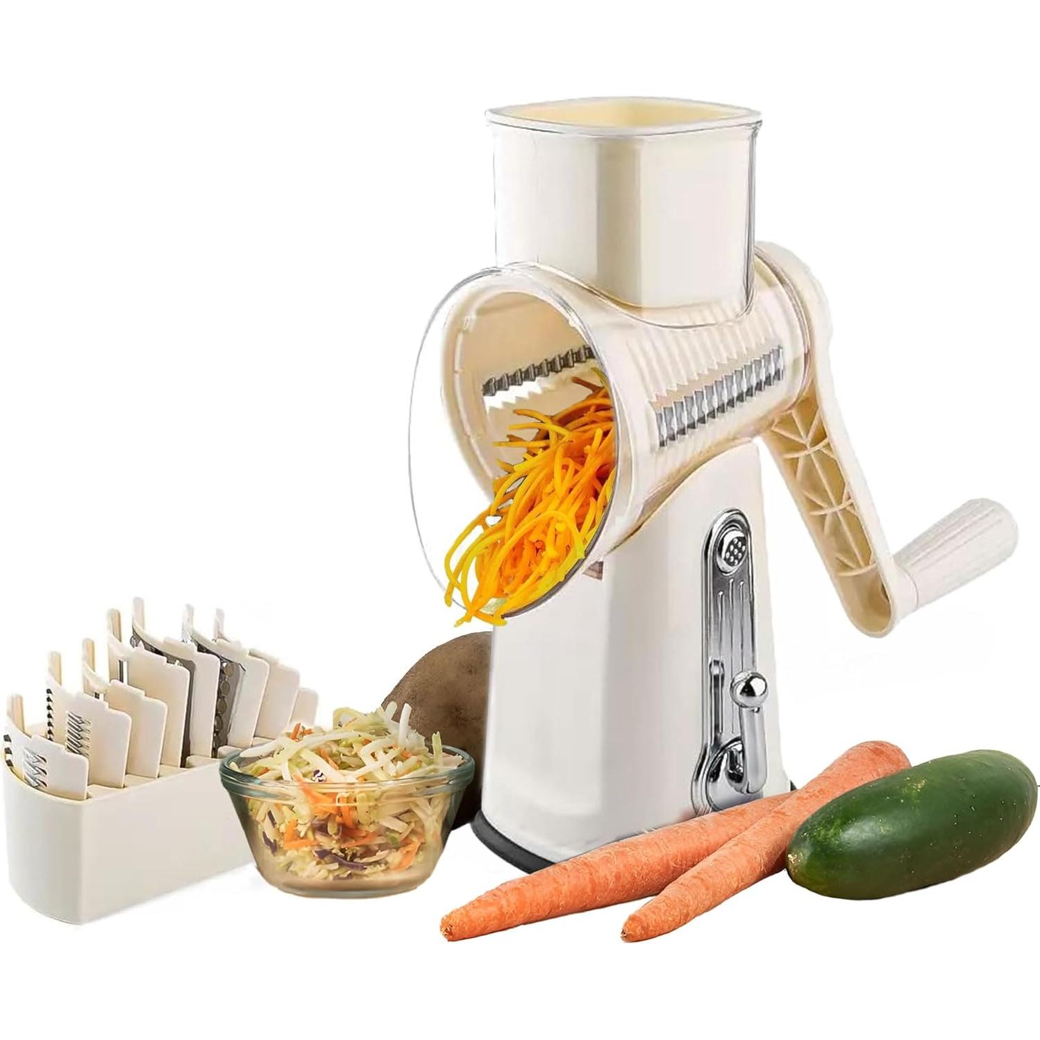 Rallador de Queso 5 en 1 Chef Power Acero Inoxidable Beige