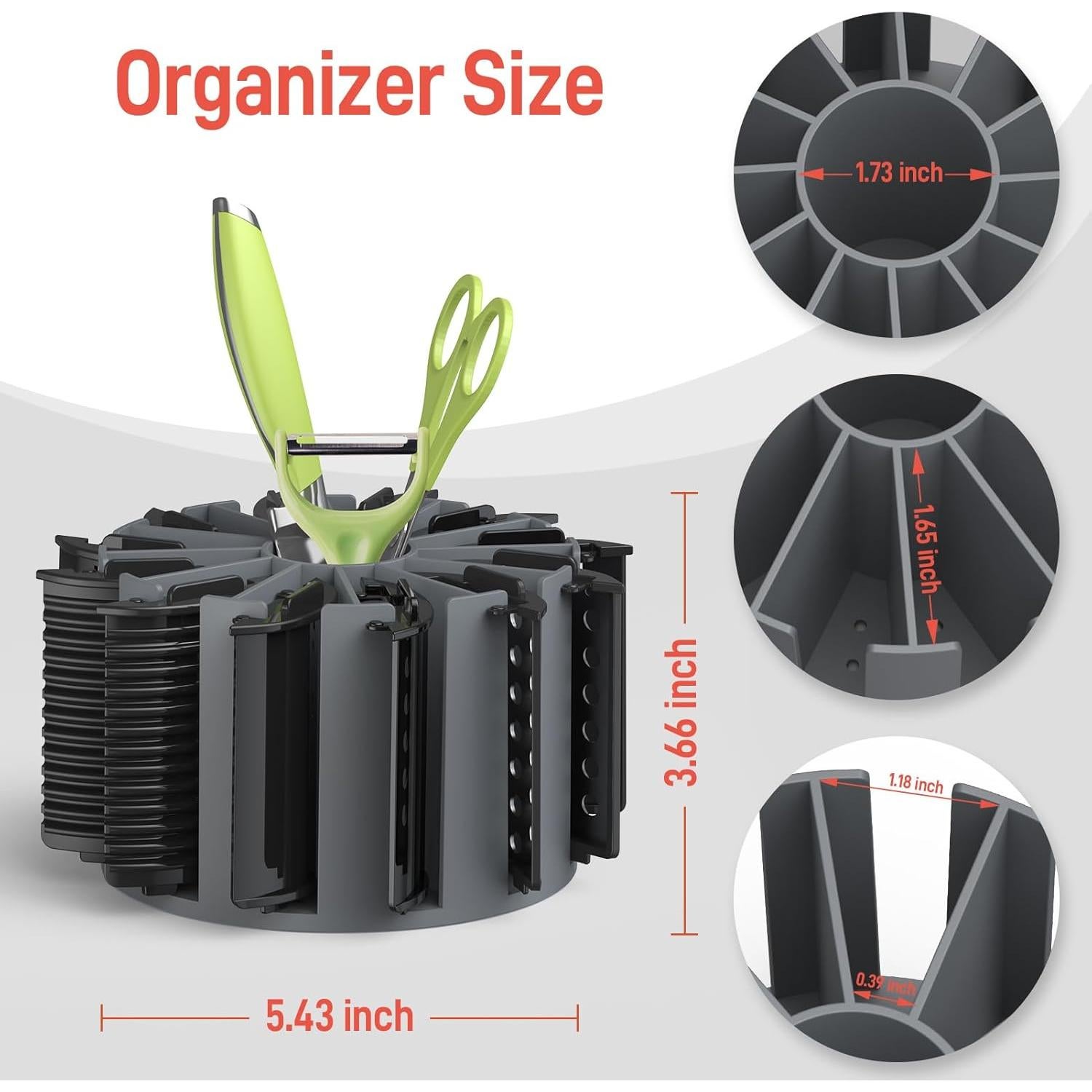 Soporte de Silicona para Cuchillas de Rallador XGOBHC Gris