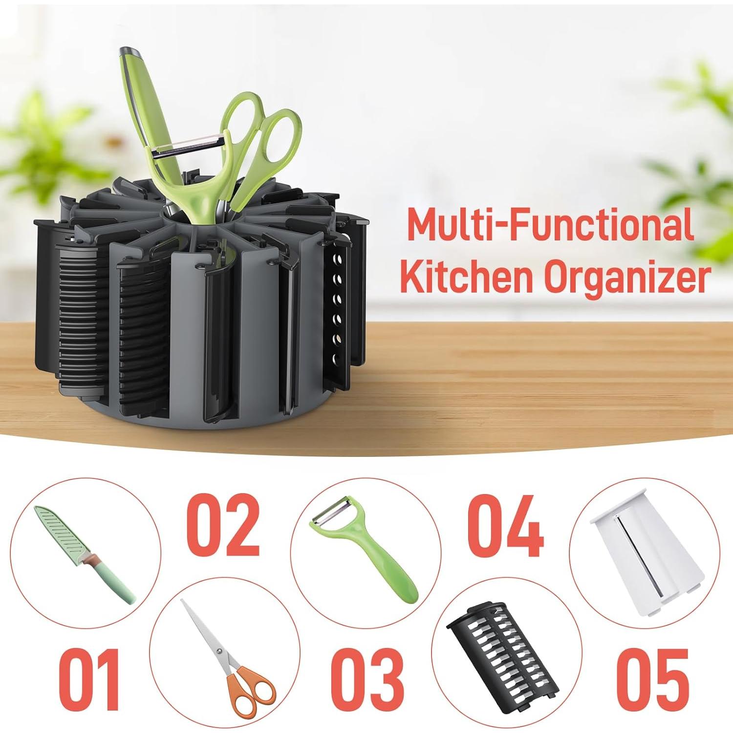 Soporte de Silicona para Cuchillas de Rallador XGOBHC Gris