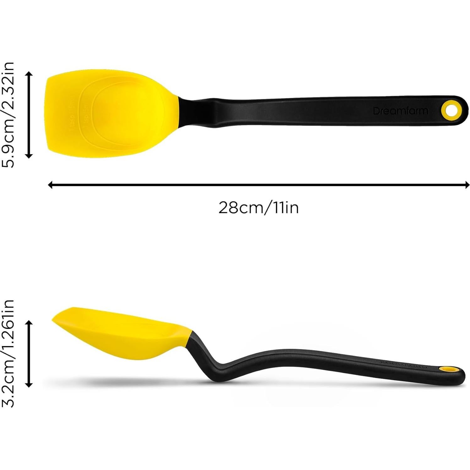 Cuchara de Silicona Antiadherente Dreamfarm Supoon 28 cm Amarillo