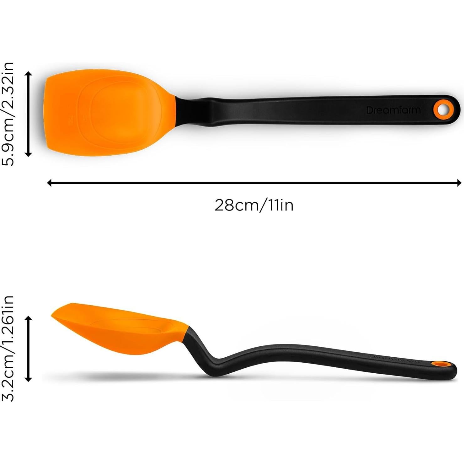 Cuchara de Silicona Antiadherente Dreamfarm 5ml y 15ml Naranja