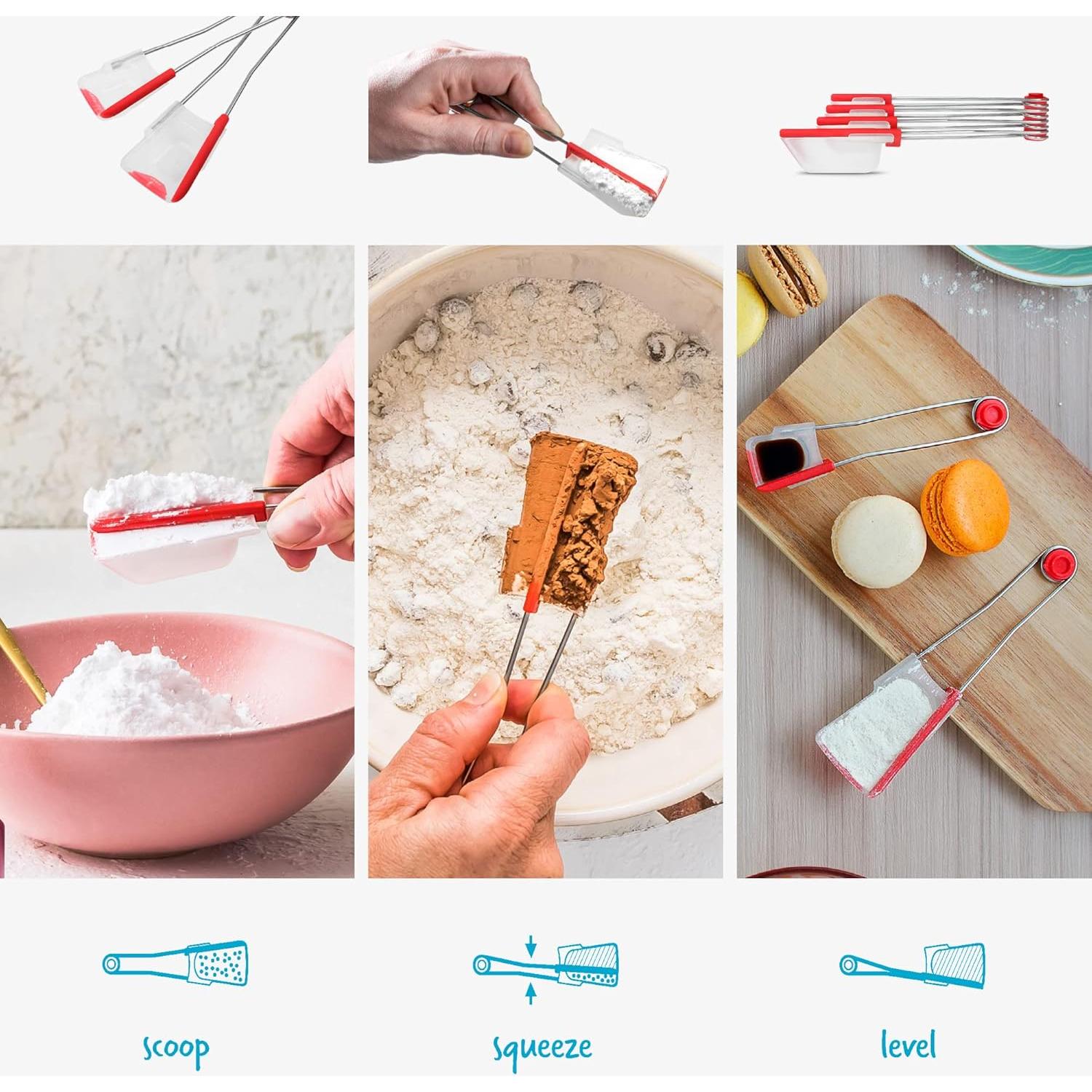 Juego de Cucharas Medidoras Autonivelantes Dreamfarm Levoons 4 Pzas