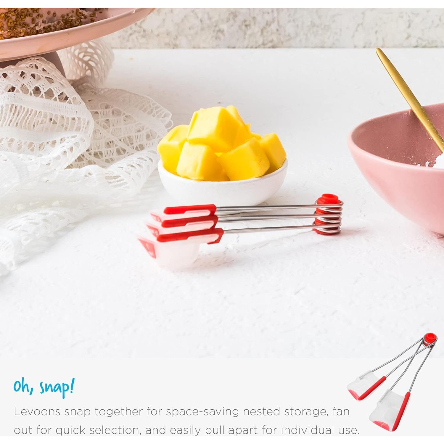 Juego de Cucharas Medidoras Autonivelantes Dreamfarm Levoons 4 Pzas