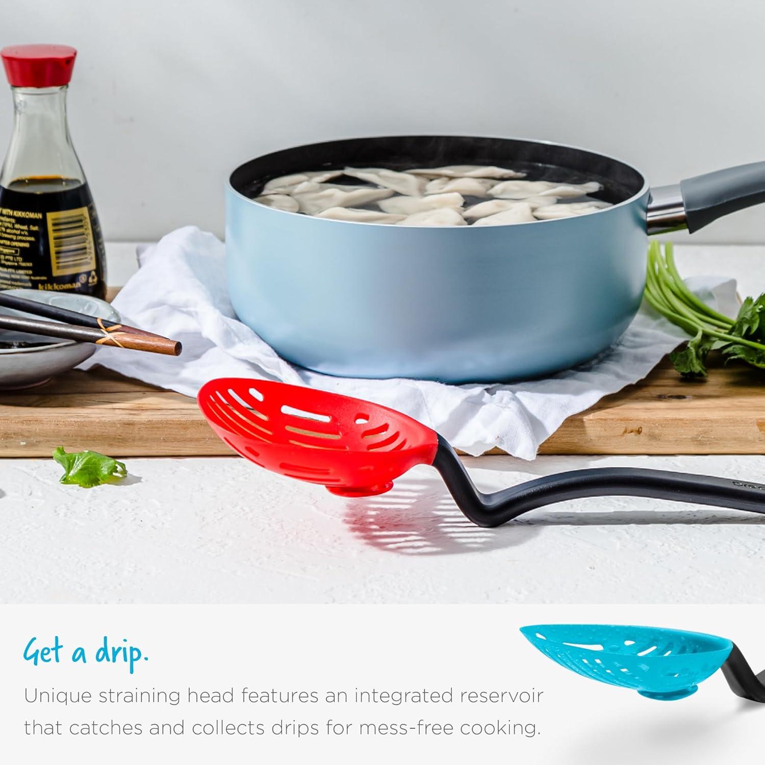 Cuchara Coladora 2-en-1 Dreamfarm Big Lestrain 33 cm Azul