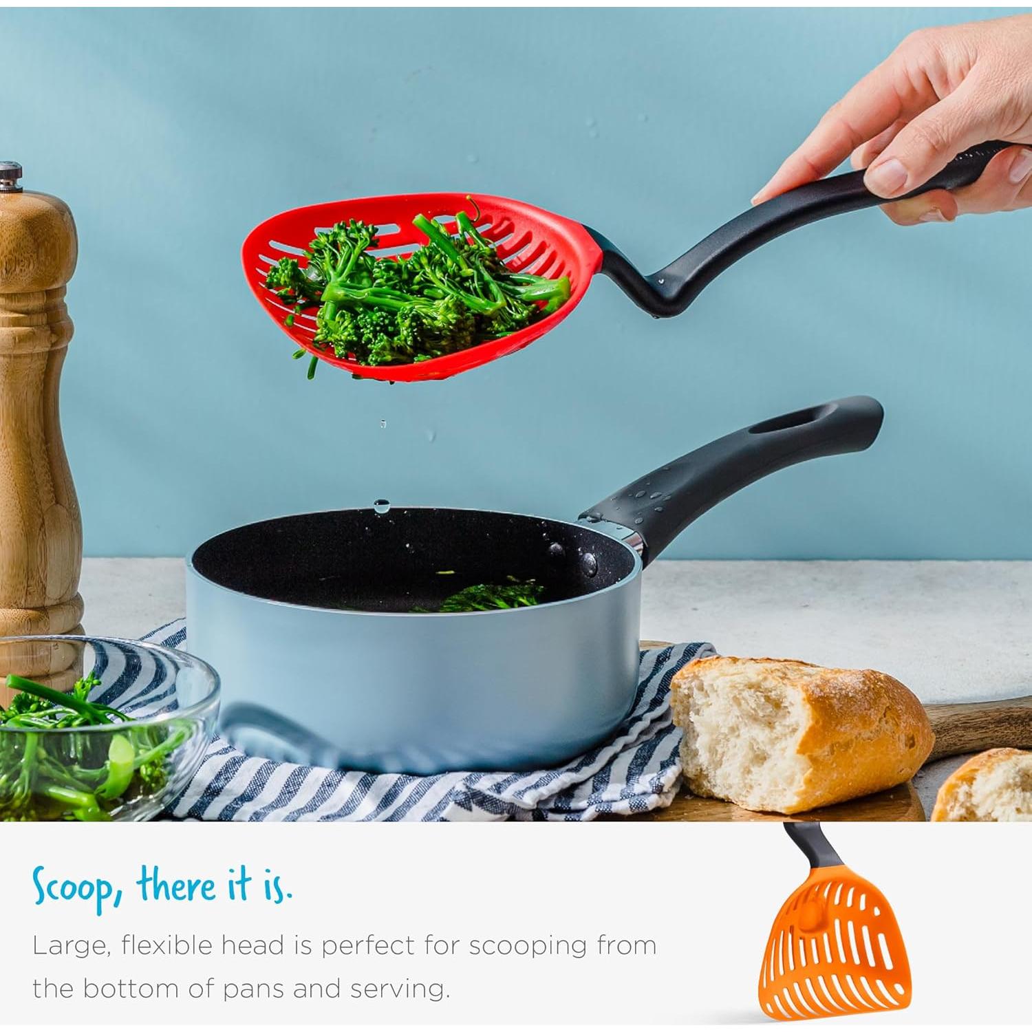 Cuchara Coladora 2-en-1 Dreamfarm Big Lestrain 33 cm Azul